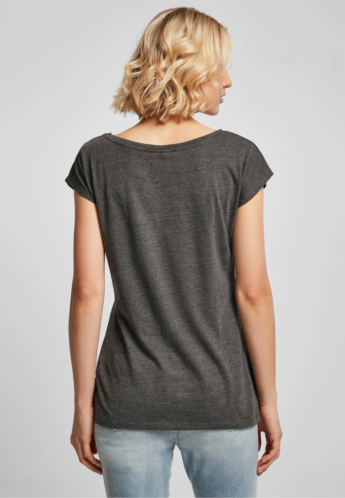 Build Your Brand Ladies Wide Neck Tee