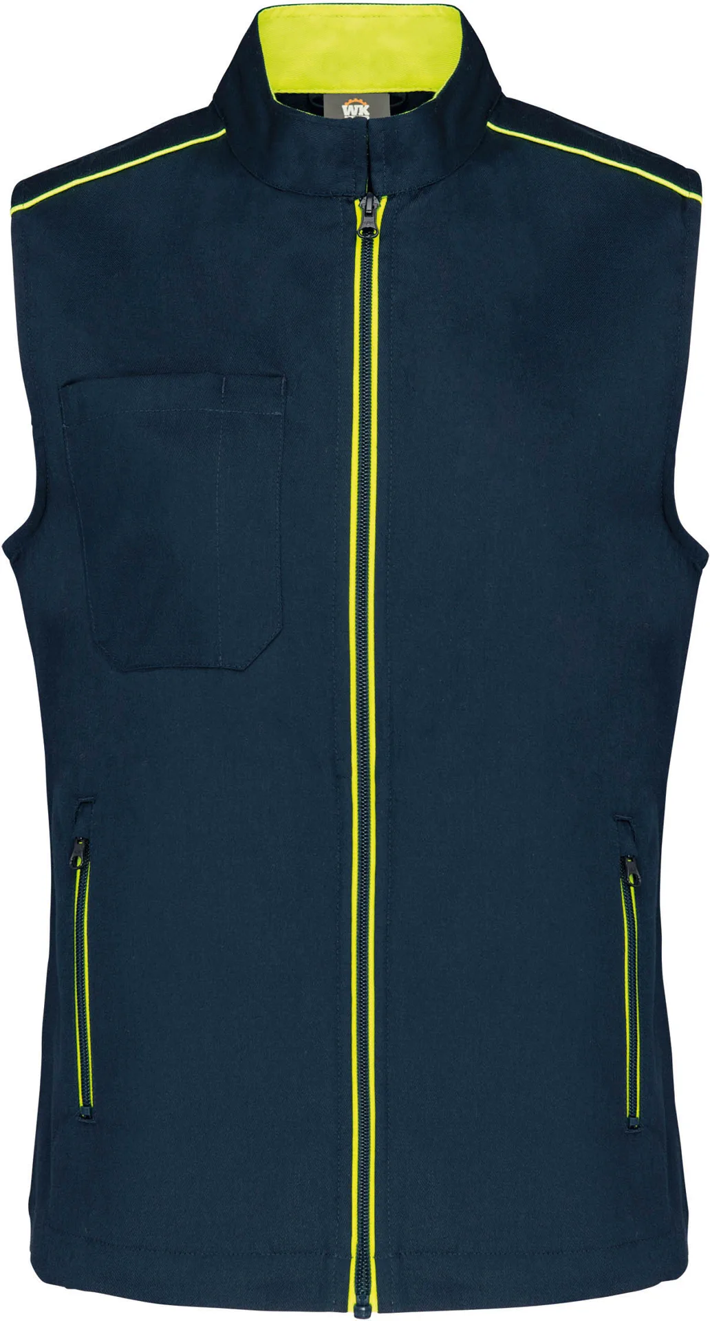navy/fluorescent yellow