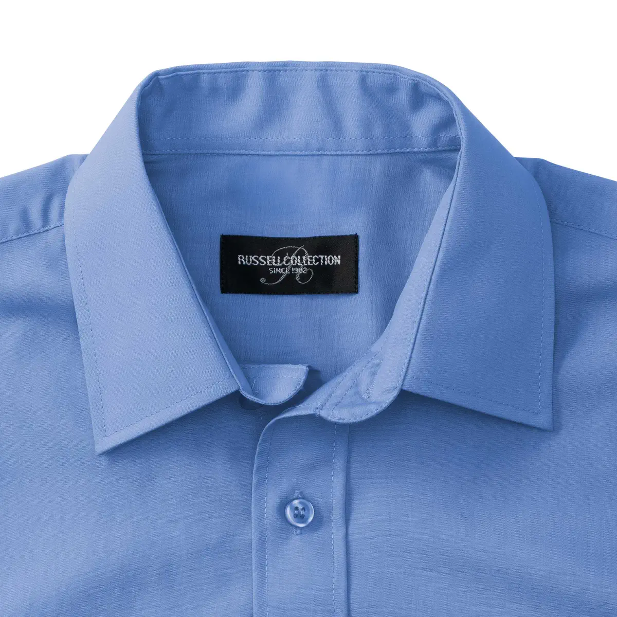 Russell Men's Short Sleeve Polycotton Easy Care Poplin Shirt