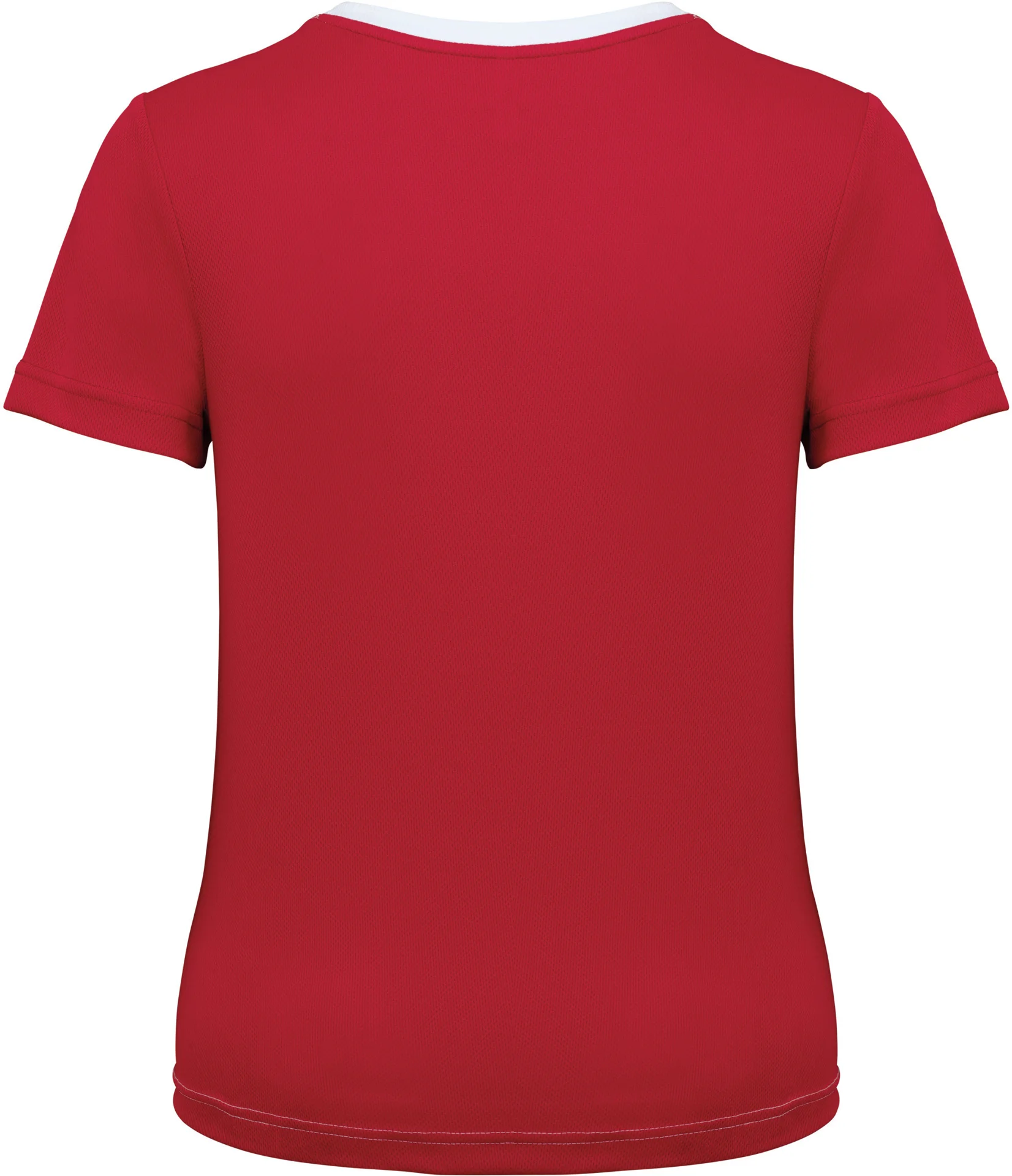 kariban-PA4015-damen-kontrast-sport-shirt-white-red-back-6 Kariban Damen Kontrast Sport Shirt
