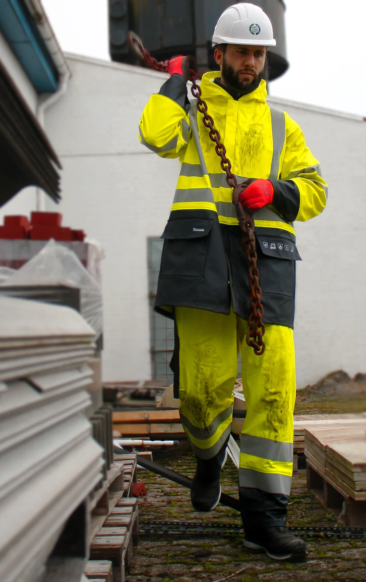 Lyngsøe FR-LR6055 Flammhemmende Hi-Vis Regenjacke