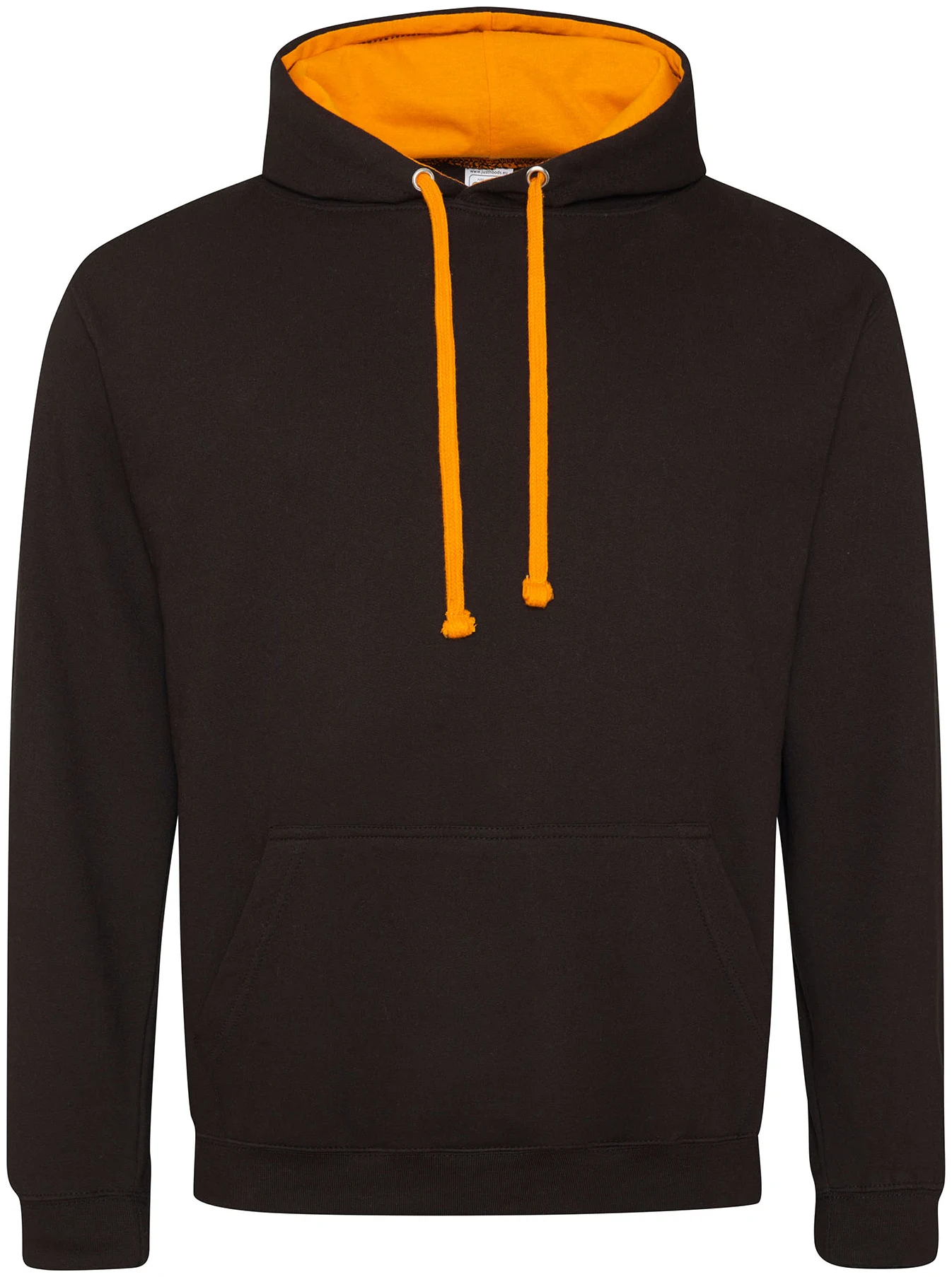 justhoods-jh003-varsity-hoodie-jetblack-orangecrush-front-1 Just Hoods Varsity Hoodie