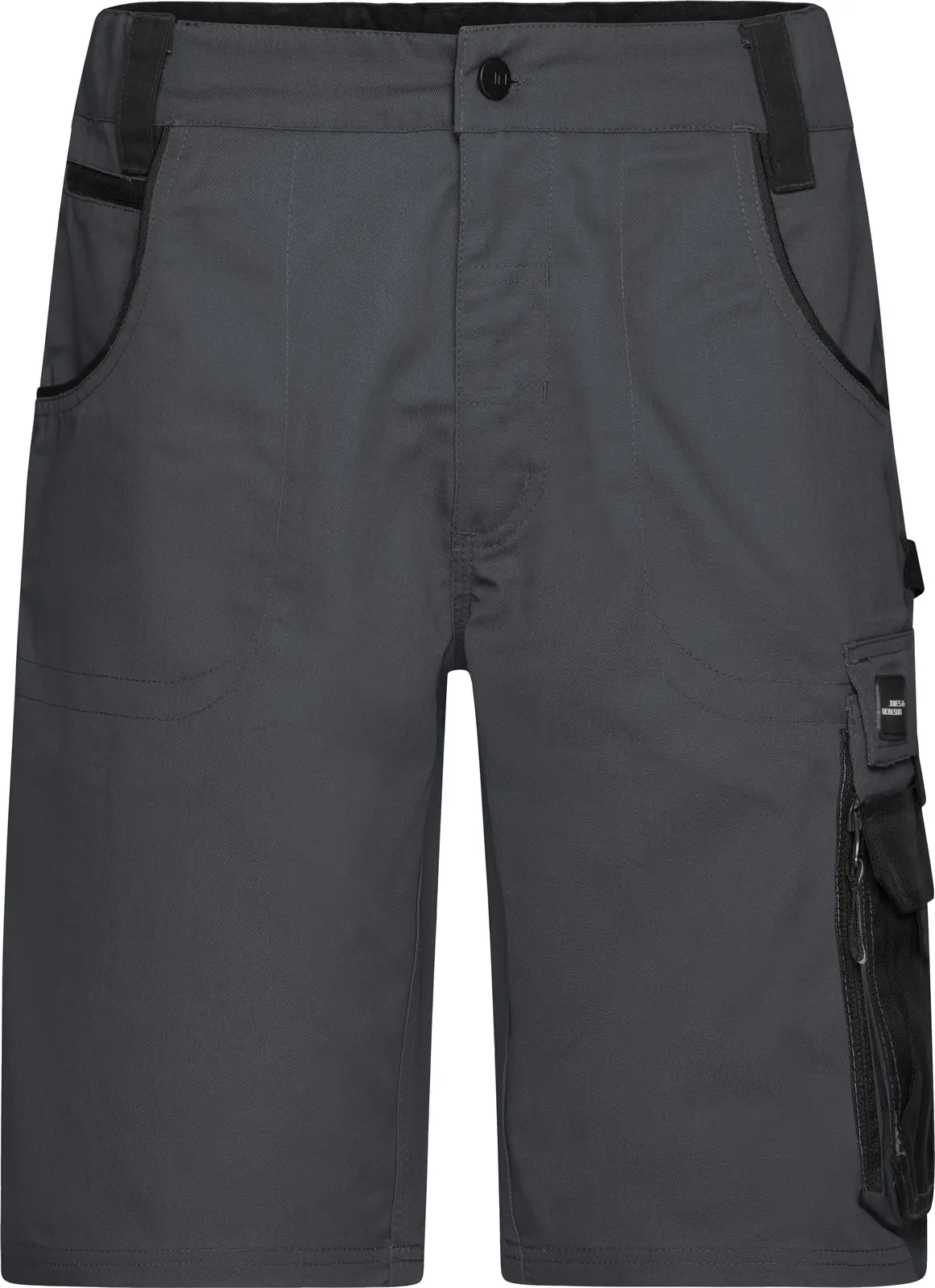 jn835-workwear-bermudas-carbon-black-front-3 James & Nicholson Workwear Bermudas