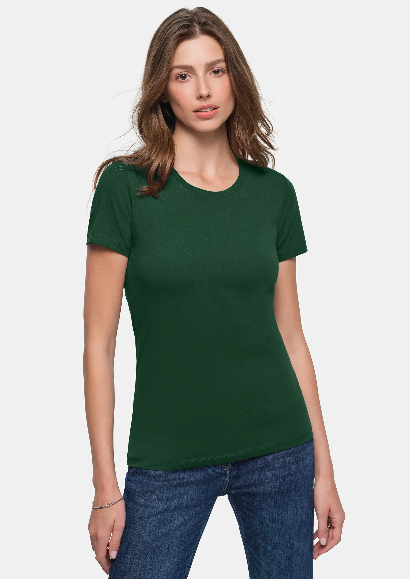 hakro-127-damen-t-shirt-classic-tanne-model-0 HAKRO Women-T-Shirt 127 Classic