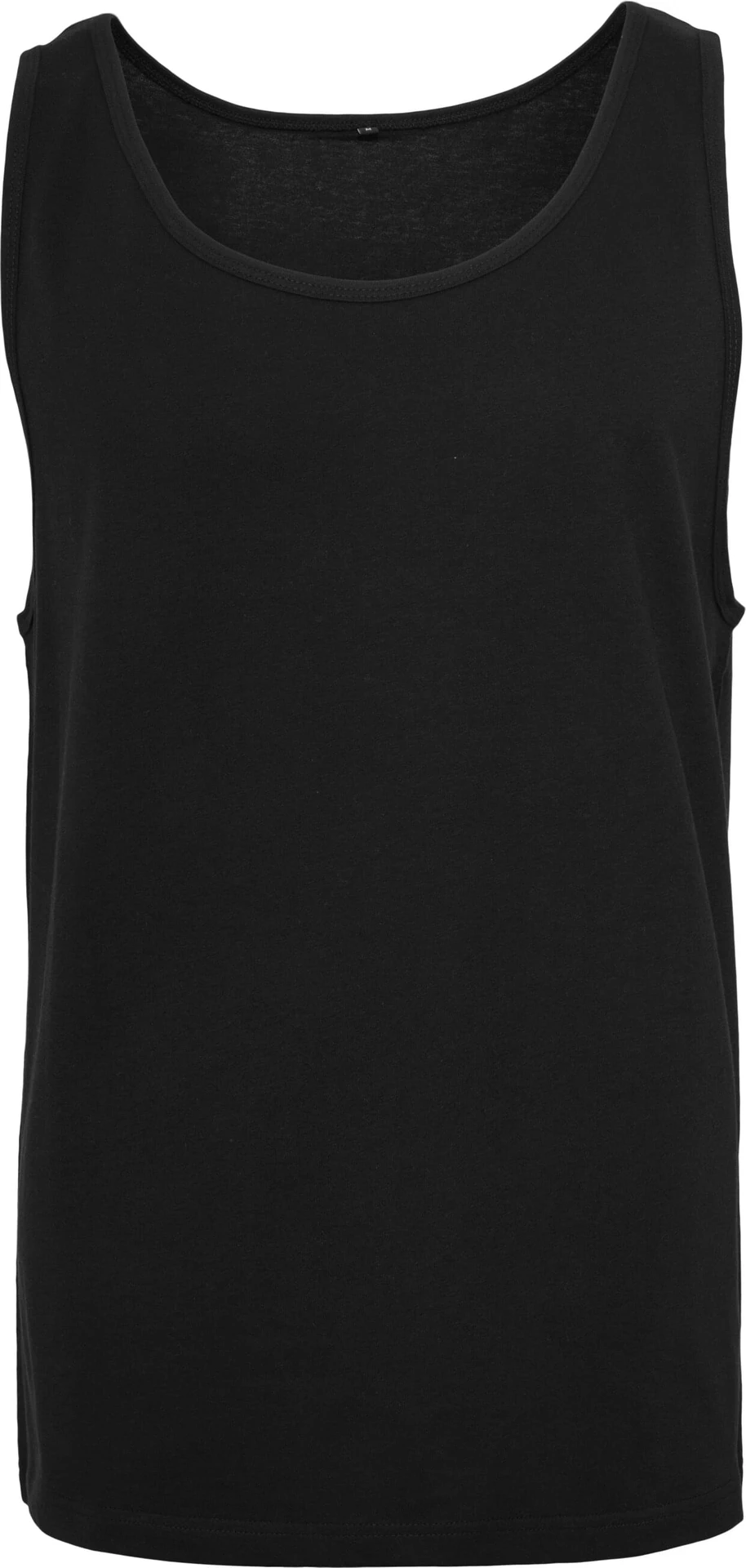 BYB-BY003-jersey-big-tank-black-front-4 Build Your Brand Jersey Big Tank