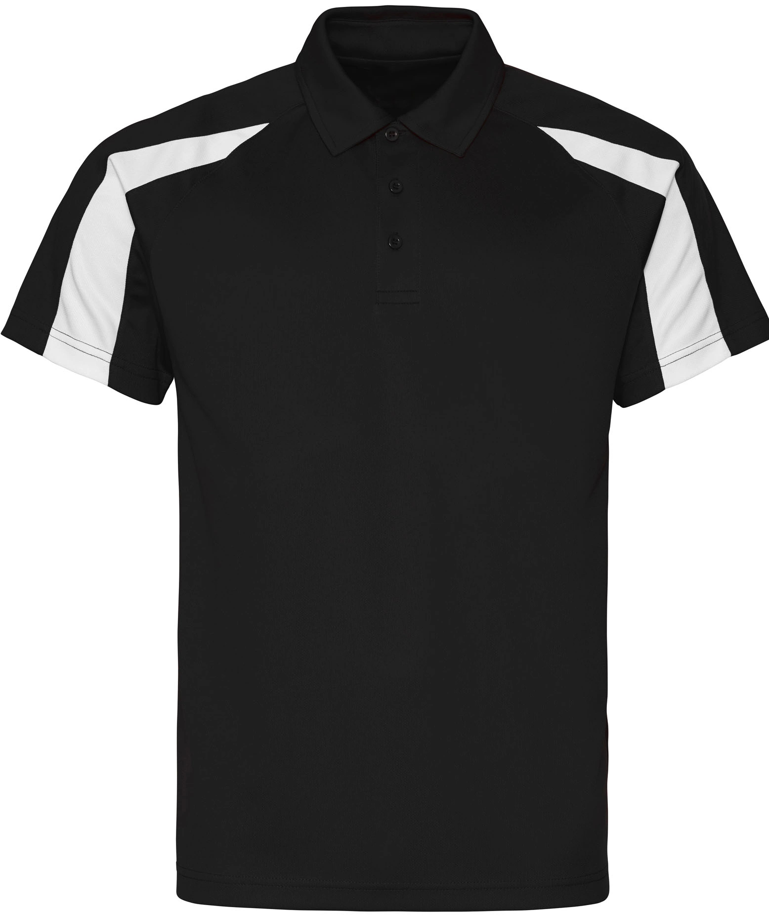 justcool-jc043-contrast-cool-poloshirt-jetblack-arcticwhite-front-1 Just Cool Contrast Cool Polo