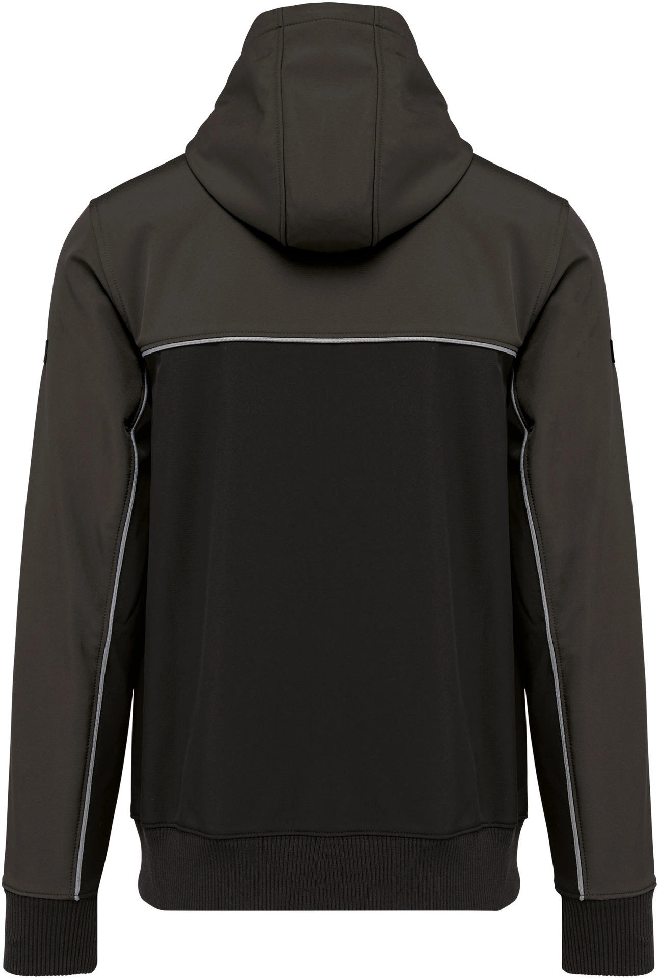 kariban-WK450-workwear-3-lagen-softshell-jacke-black-darkgrey-back-6 Kariban Unisex Workwear 3-Lagen Softshell Jacke
