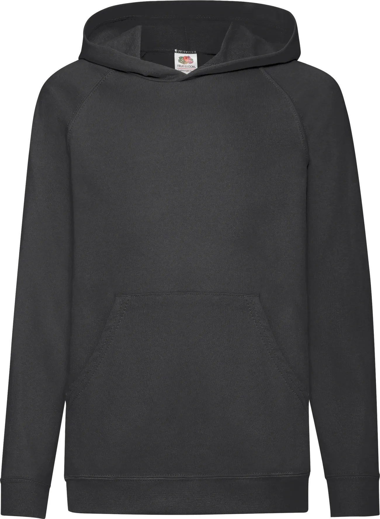 fruit-of-the-loom-62-009-0-kids-lightweight-hooded-sweatshirt-black-4 F.O.L. Kids Lightweight Hooded Sweat