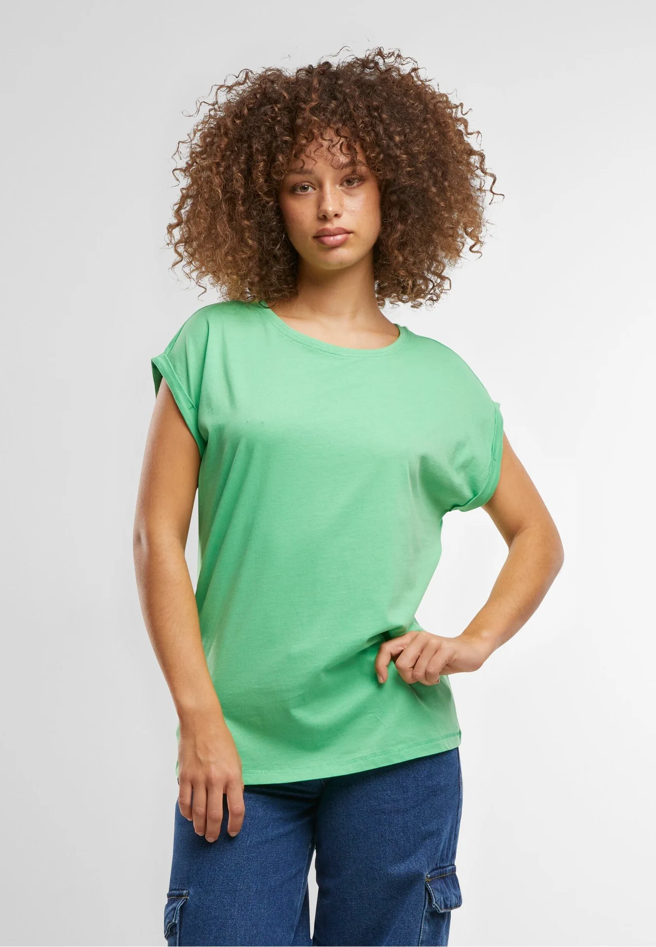 Build Your Brand Ladies Extended Shoulder Tee