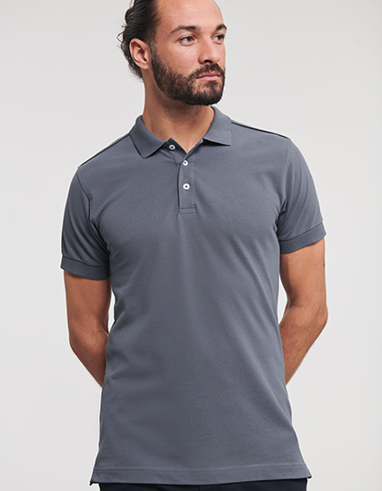 Russell Men`s Fitted Stretch Polo