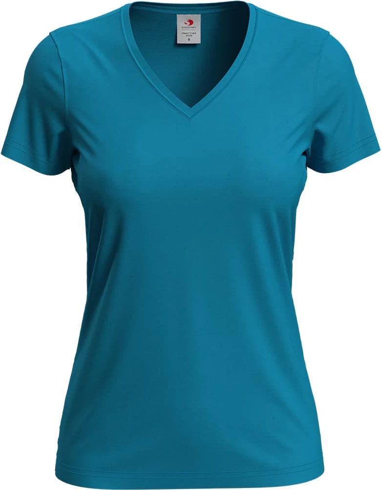 stedman-st2700-classic-t-shirt-v-neck-women-oceanblue-front-4 Stedman Classic-T V-Neck for women