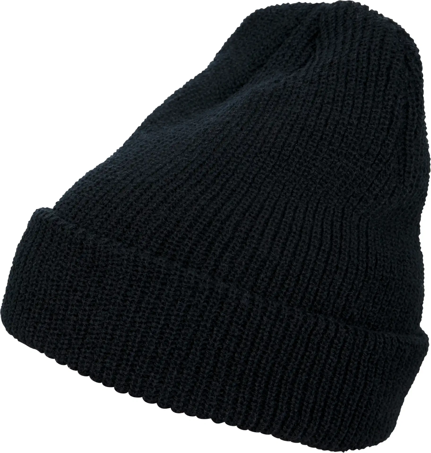flexfit-1545k-long-knit-beanie-black-front-1 FLEXFIT Long Knit Beanie