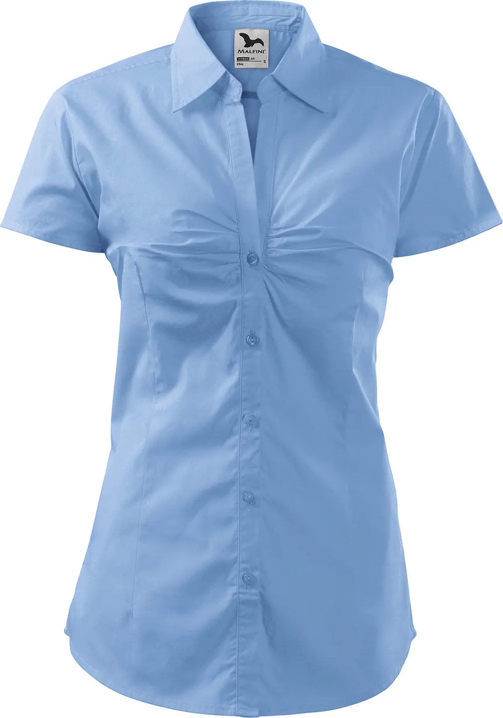 malfini-214-chic-hemd-damen-himmelblau-front-2 MALFINI Hemd Damen Chic 214
