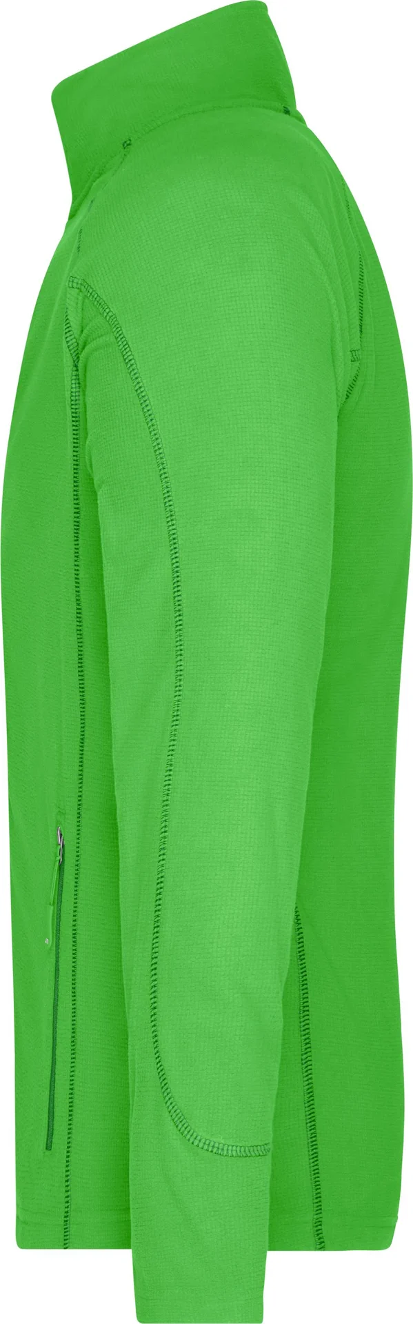jn597-mens-structure-fleece-jacket-green-darkgreen-left-4 James & Nicholson Men's Structure Fleece Jacket