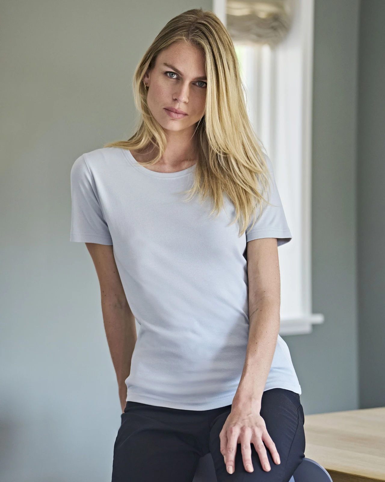 tee-jays-580-womens-interlock-t-shirt-iceblue-model-0 Tee Jays Women's Interlock Tee