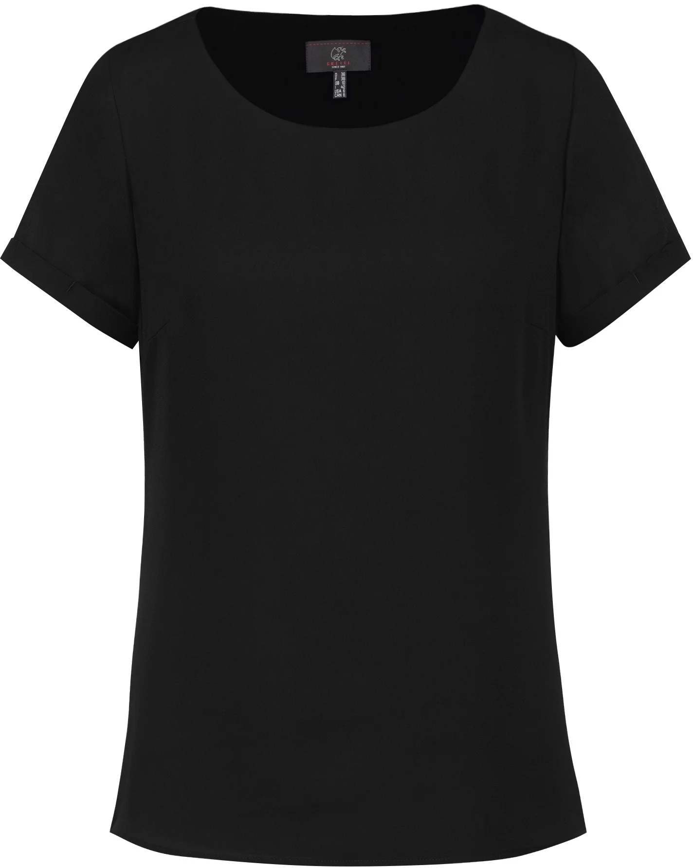 greiff-6577-chiffon-bluse-14-rf_1446_schwarz-front-2 GREIFF Chiffon-Bluse kurzarm Regular Fit