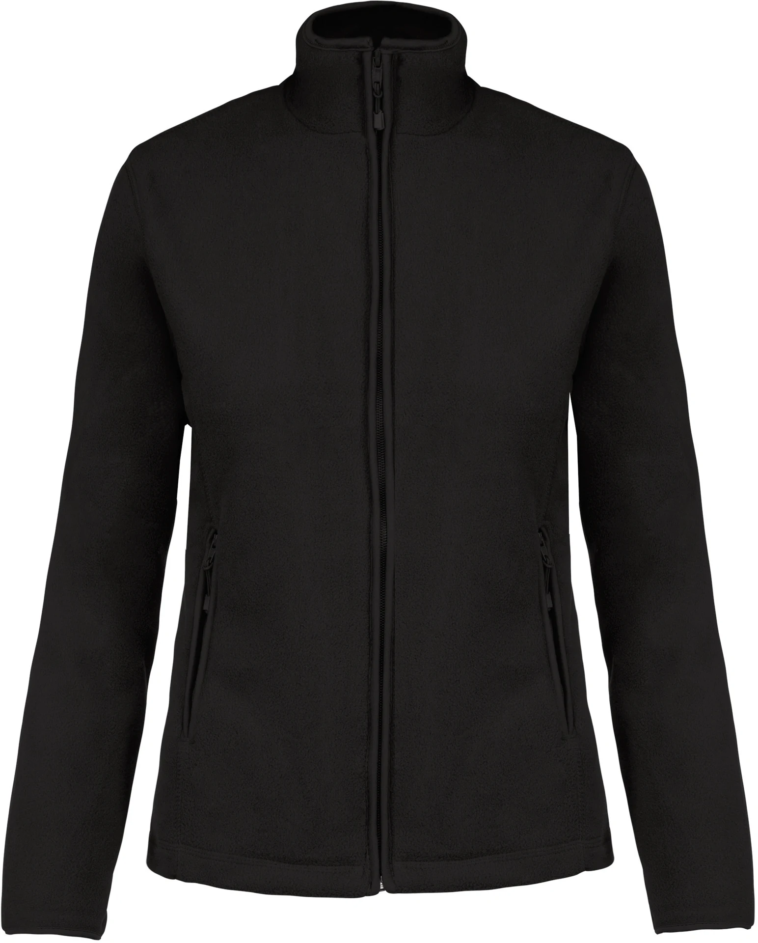 kariban-K907-damen-microfleece-jacke-maureen-black-front-3 Kariban Damen Fleece Jacke "Maureen"