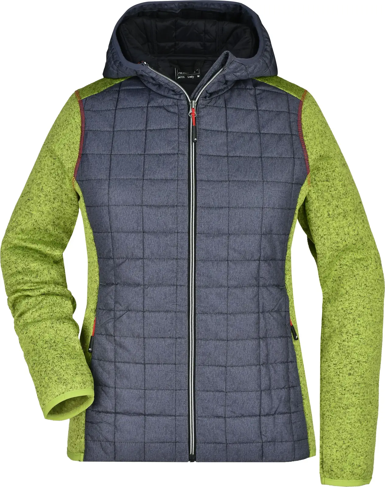 James & Nicholson Ladies Knitted Hybrid Jacket