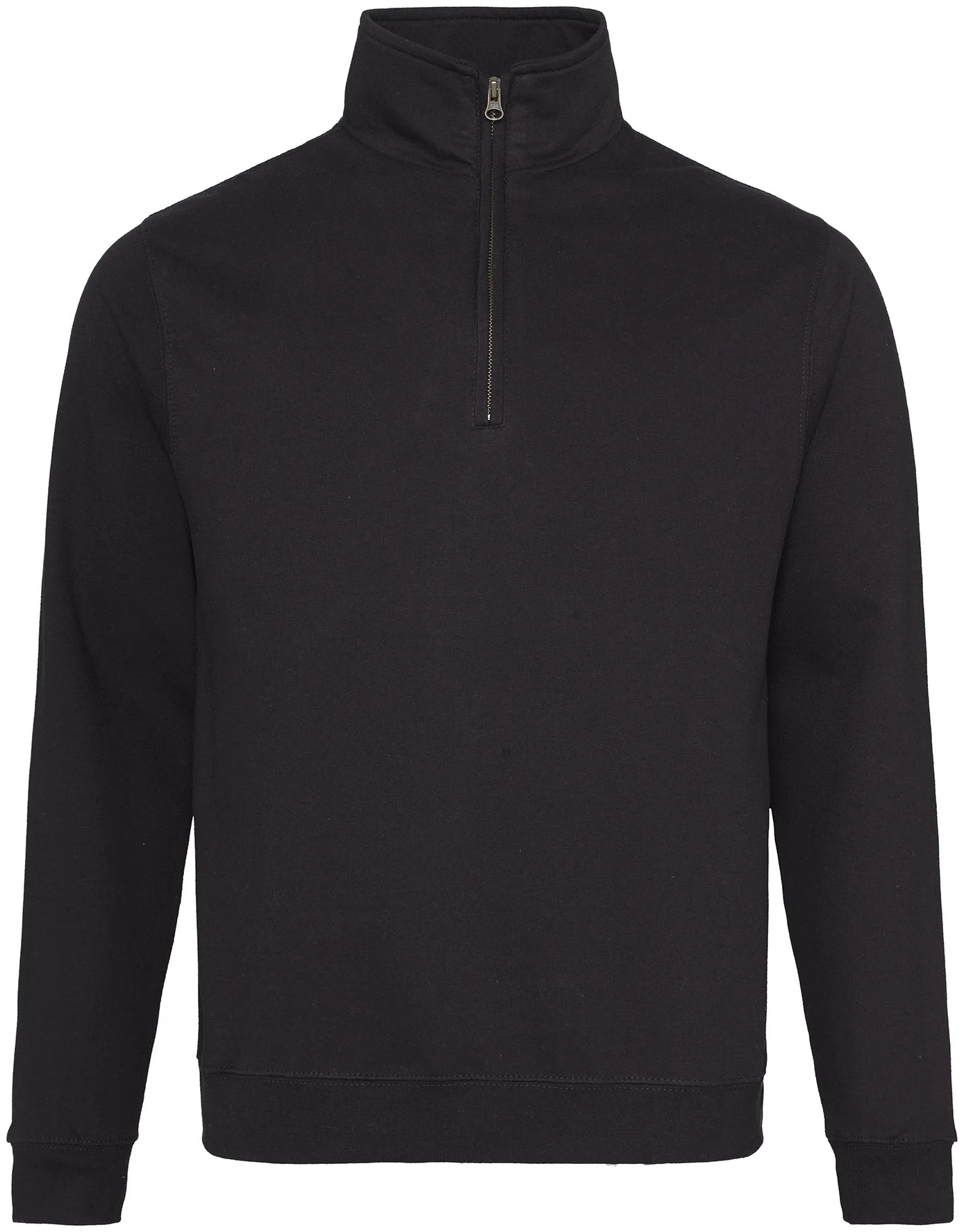 justhoods-jh046-sophomore-quarter-zip-sweatshirt-jetblack-front-1 Just Hoods Sophomore 1/4 Zip Sweat