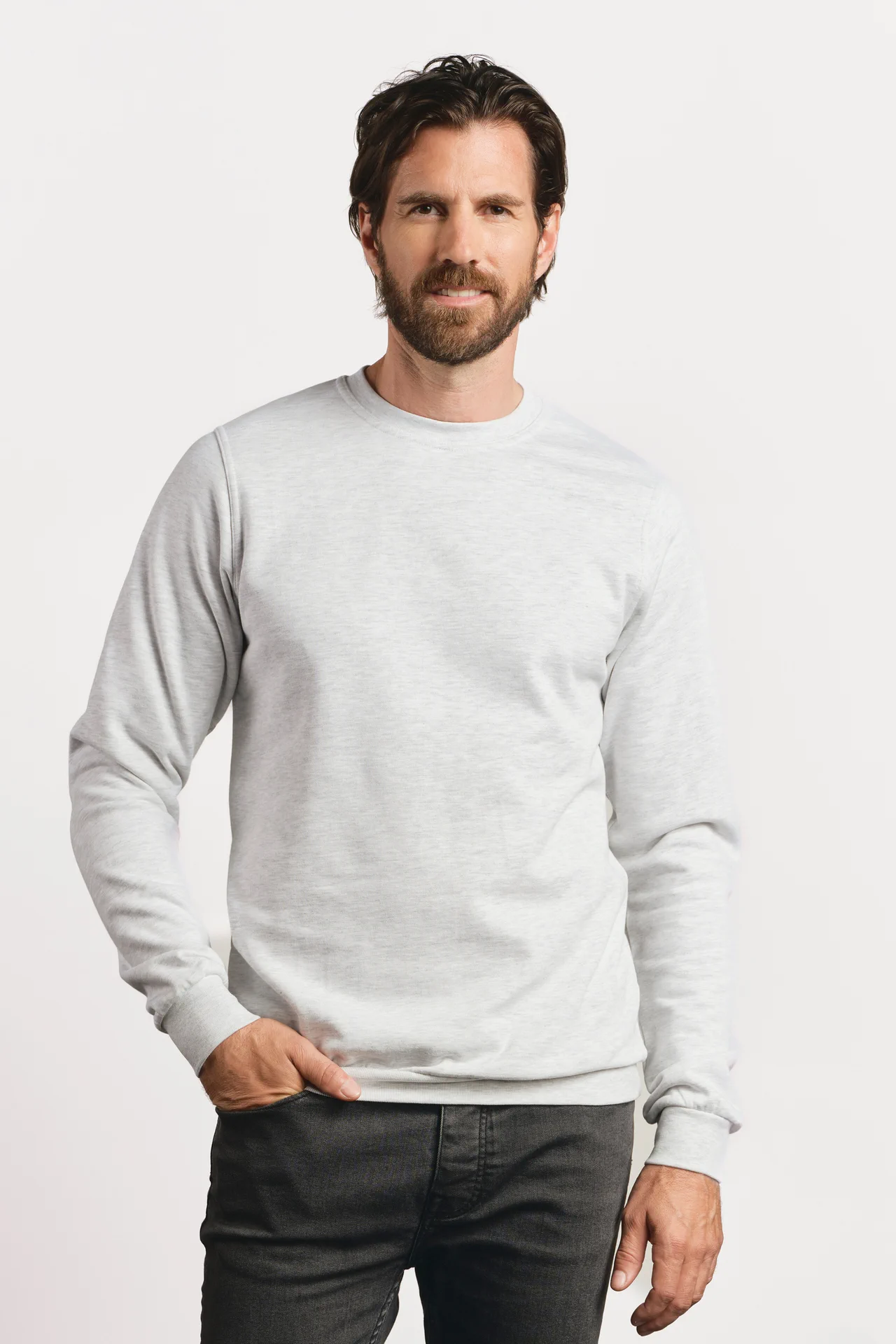 promodoro-5099-mens-new-sweater-100-ash-model-0 Promodoro New Men's Sweater 100