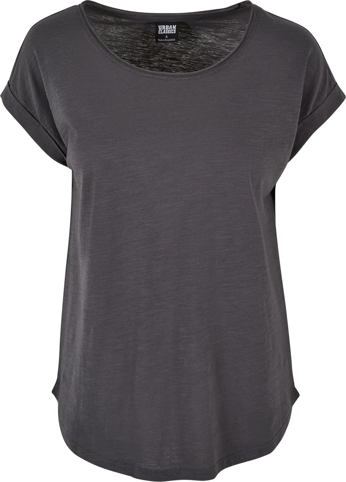 BYB-BY036-ladies-long-slub-t-shirt-darkshadow-front-4 Build Your Brand Ladies Long Slub Tee