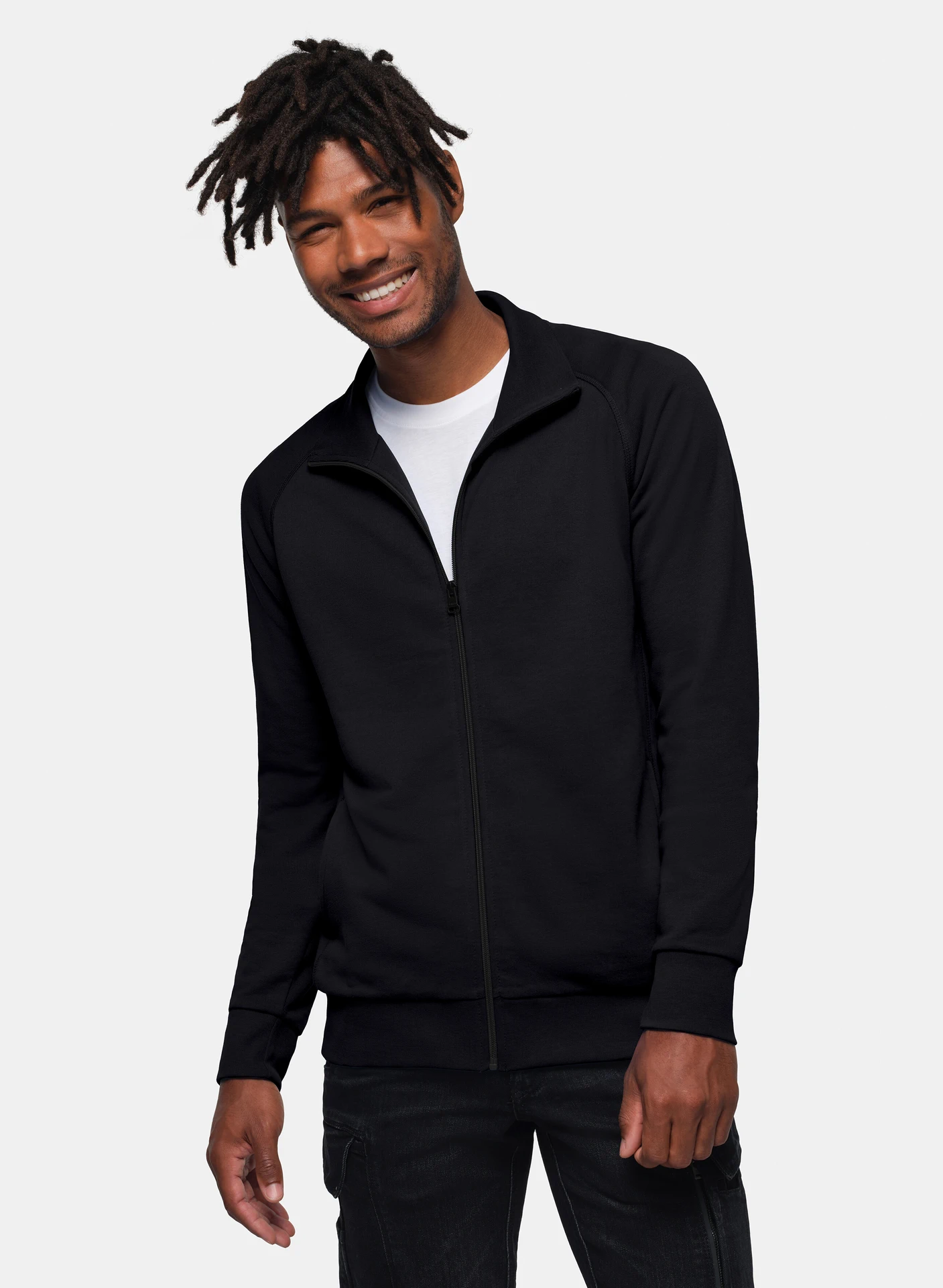 hakro-606-sweatjacke-premium-schwarz-model-0 HAKRO Sweatjacke 606 College