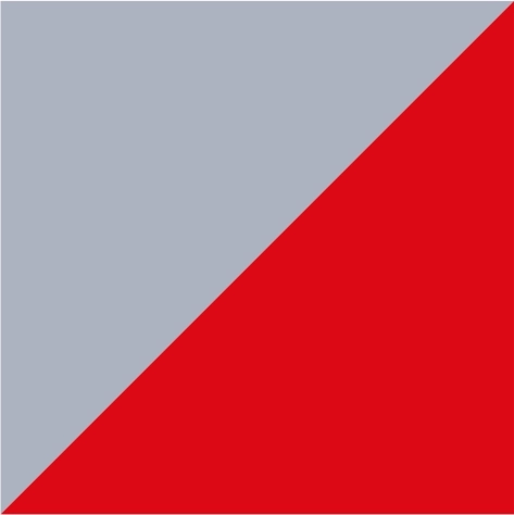 light grey/red