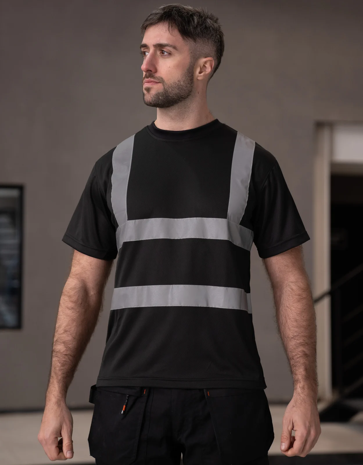 korntex-kxshirt-hi-vis-basic-t-shirt-cordoba-black-model-0 Korntex Hi-Vis Basic T-Shirt Cordoba