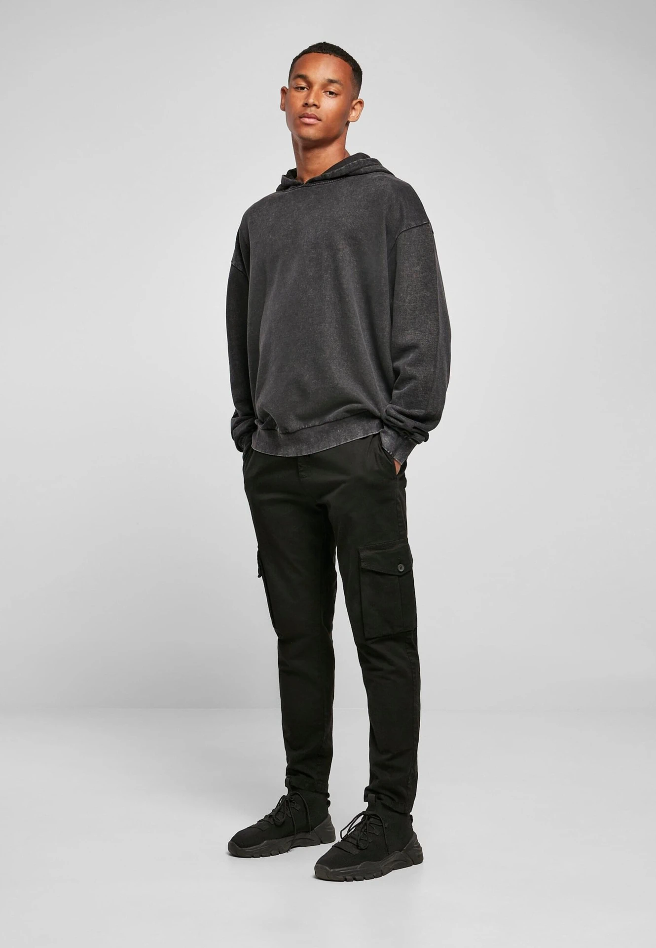 Build Your Brand Acid Washed Oversize Hoody