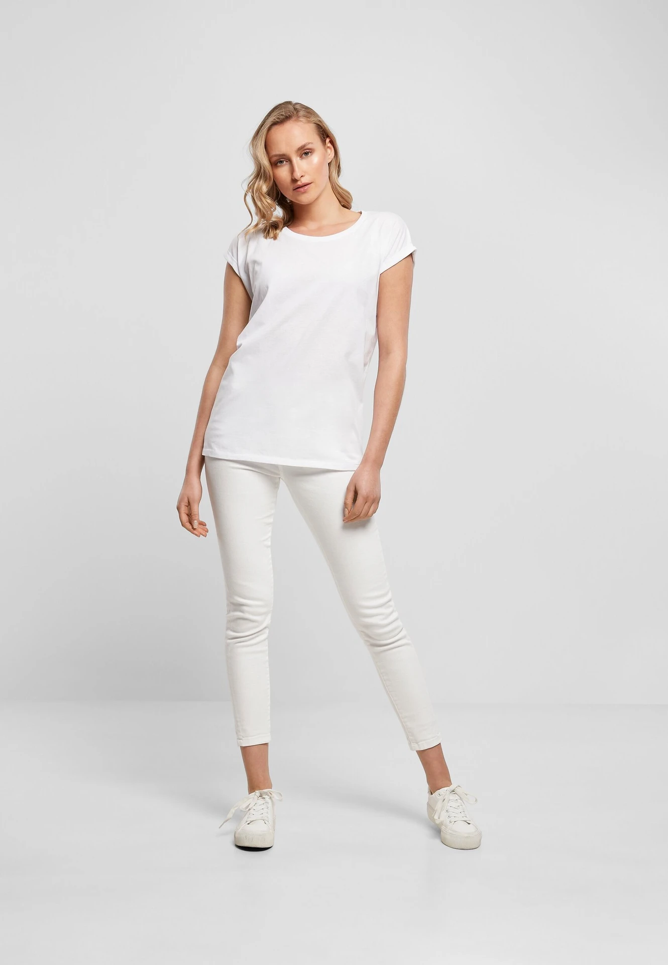 Build Your Brand Ladies Extended Shoulder Tee