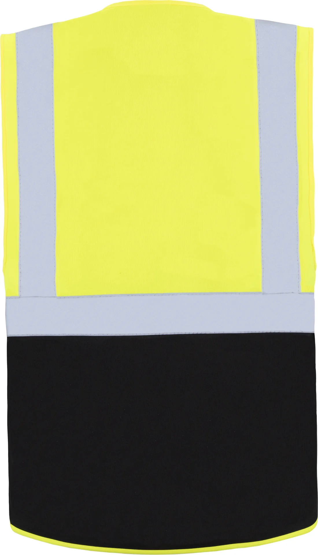 korntex-kxcmf-co2-neutral-multifunctional-executive-safety-vest-hamburg-signalyellow-black-back-2 Korntex Multifunktionale Comfort-Fit Warnweste Hamburg