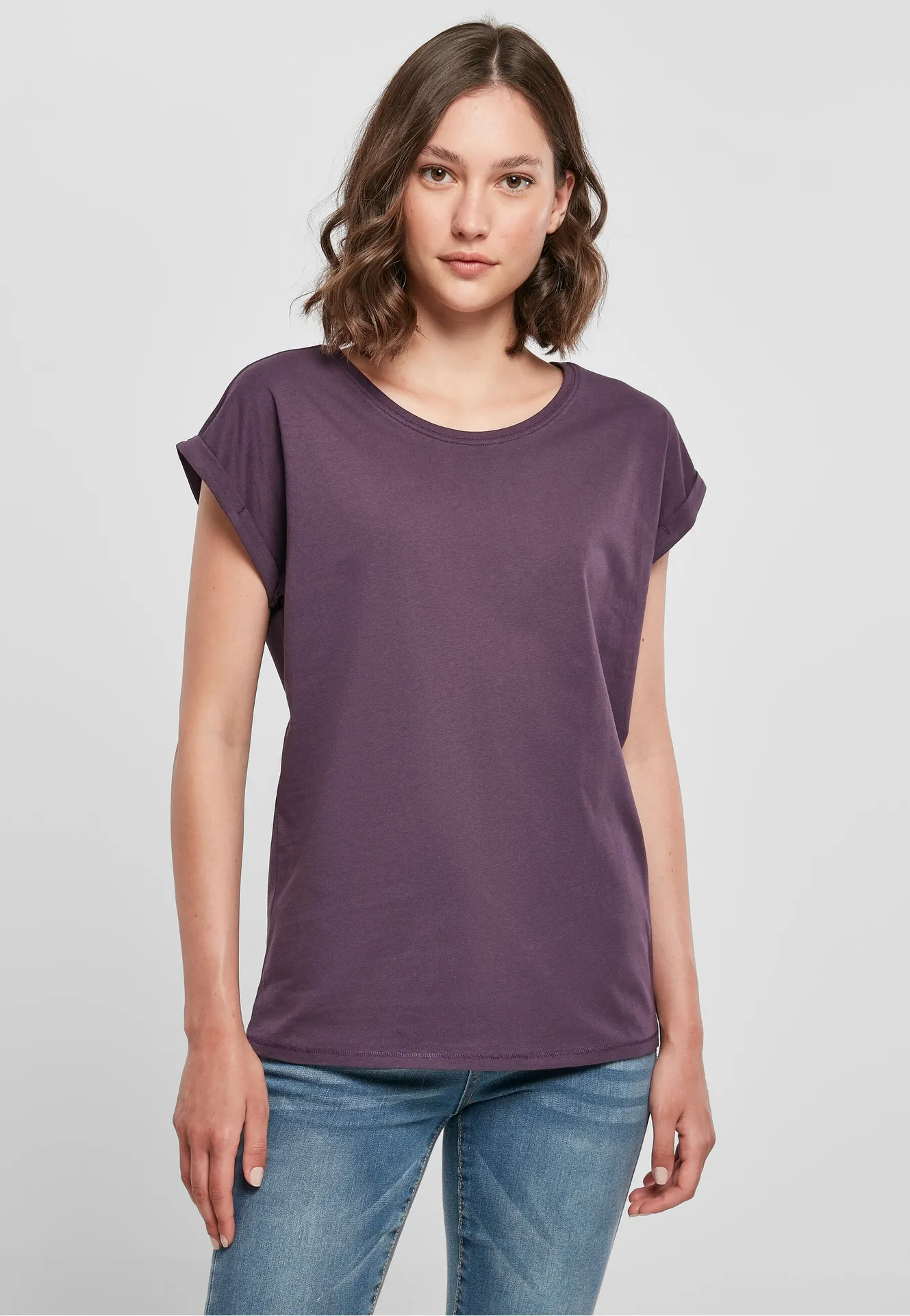 Build Your Brand Ladies Extended Shoulder Tee