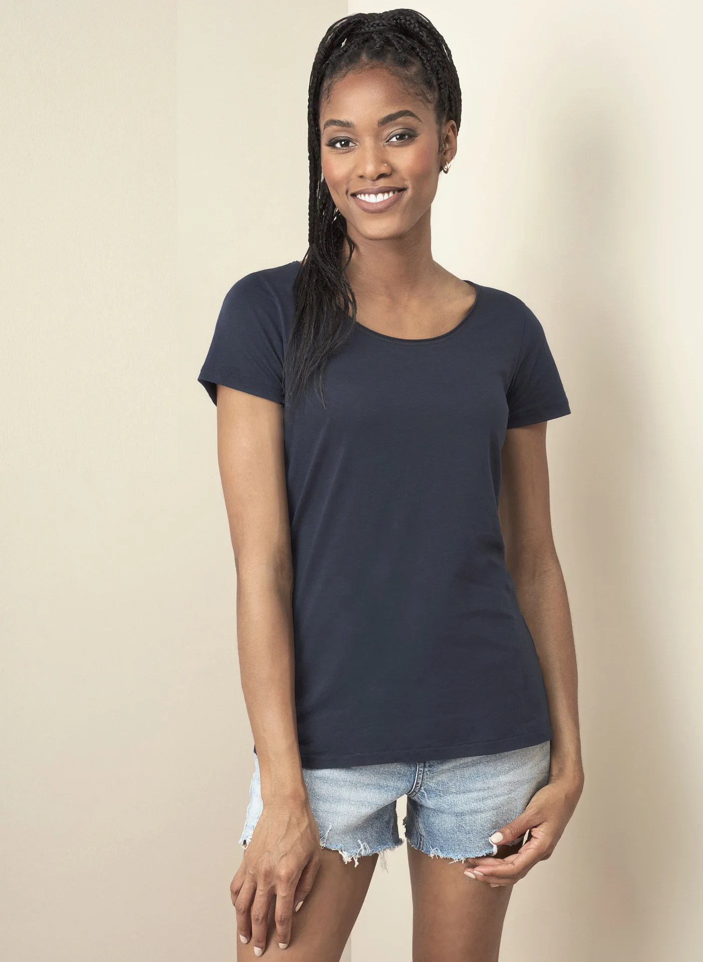 stedman-st9110-finest-cotton-t-shirt-women-marinablue-model-1 Stedman Finest Cotton-T for women