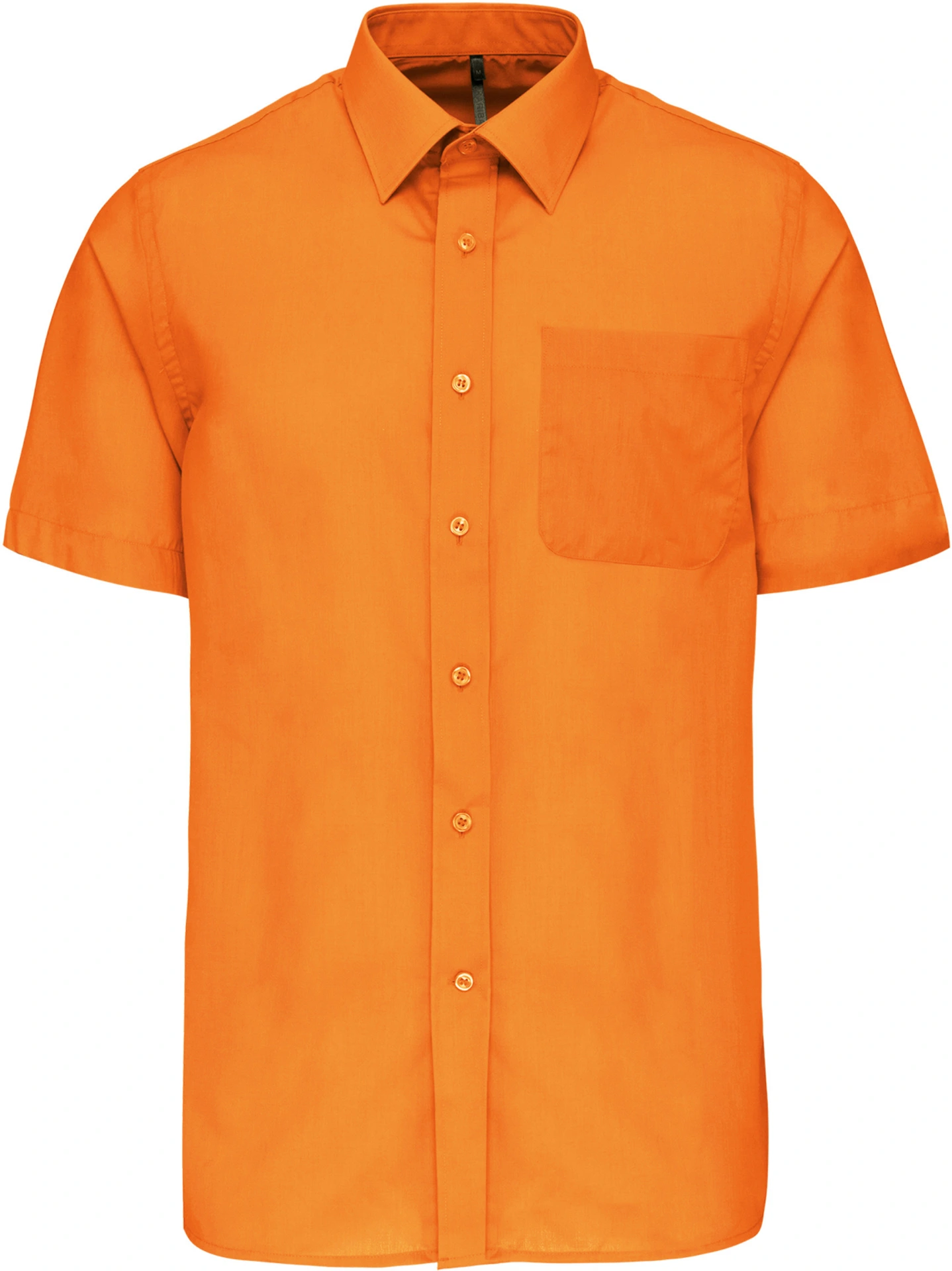 K551-popeline-hemd-ace-kurzarm-orange-front-3 Kariban Popeline Hemd "Ace" kurzarm