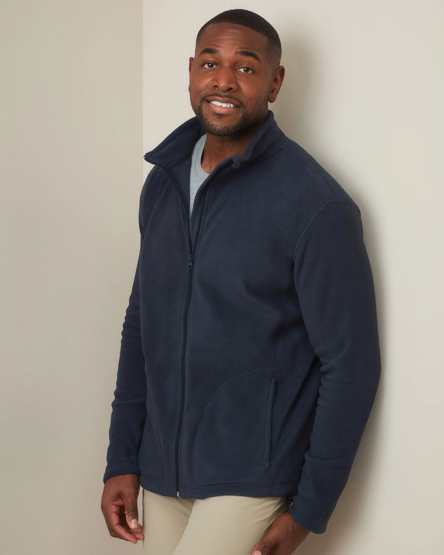 stedman-st5030-fleece-jacket-men-bluemidnight-model-2 Stedman Active Fleece Jacket