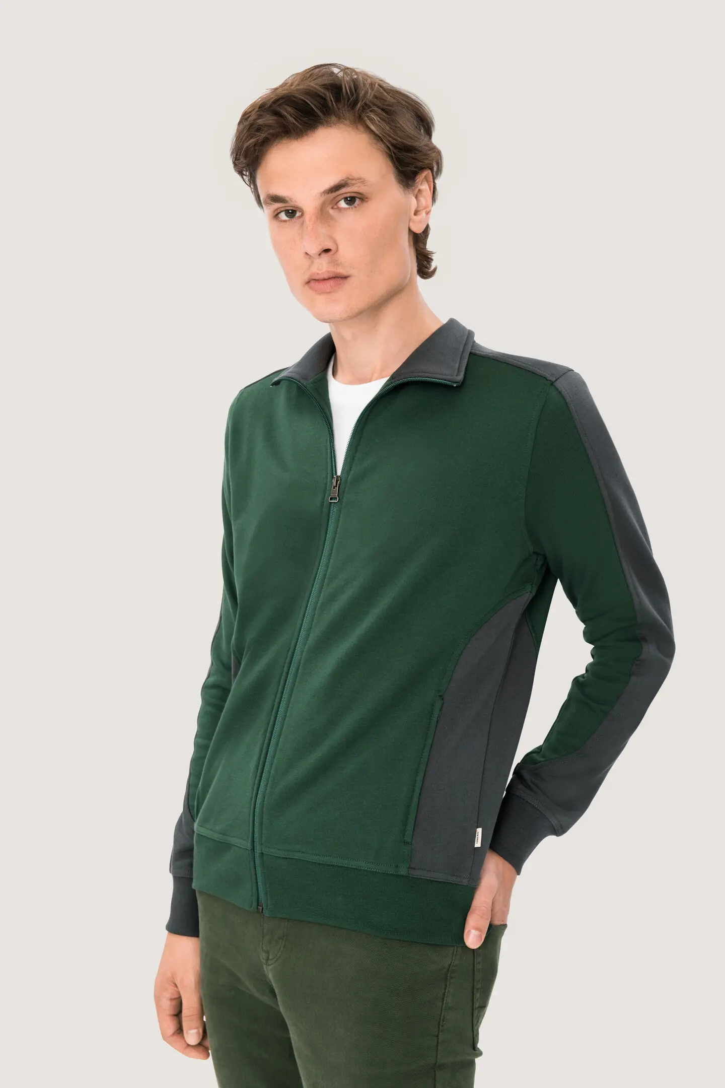 HAKRO Sweatjacke 477 Contrast Mikralinar®