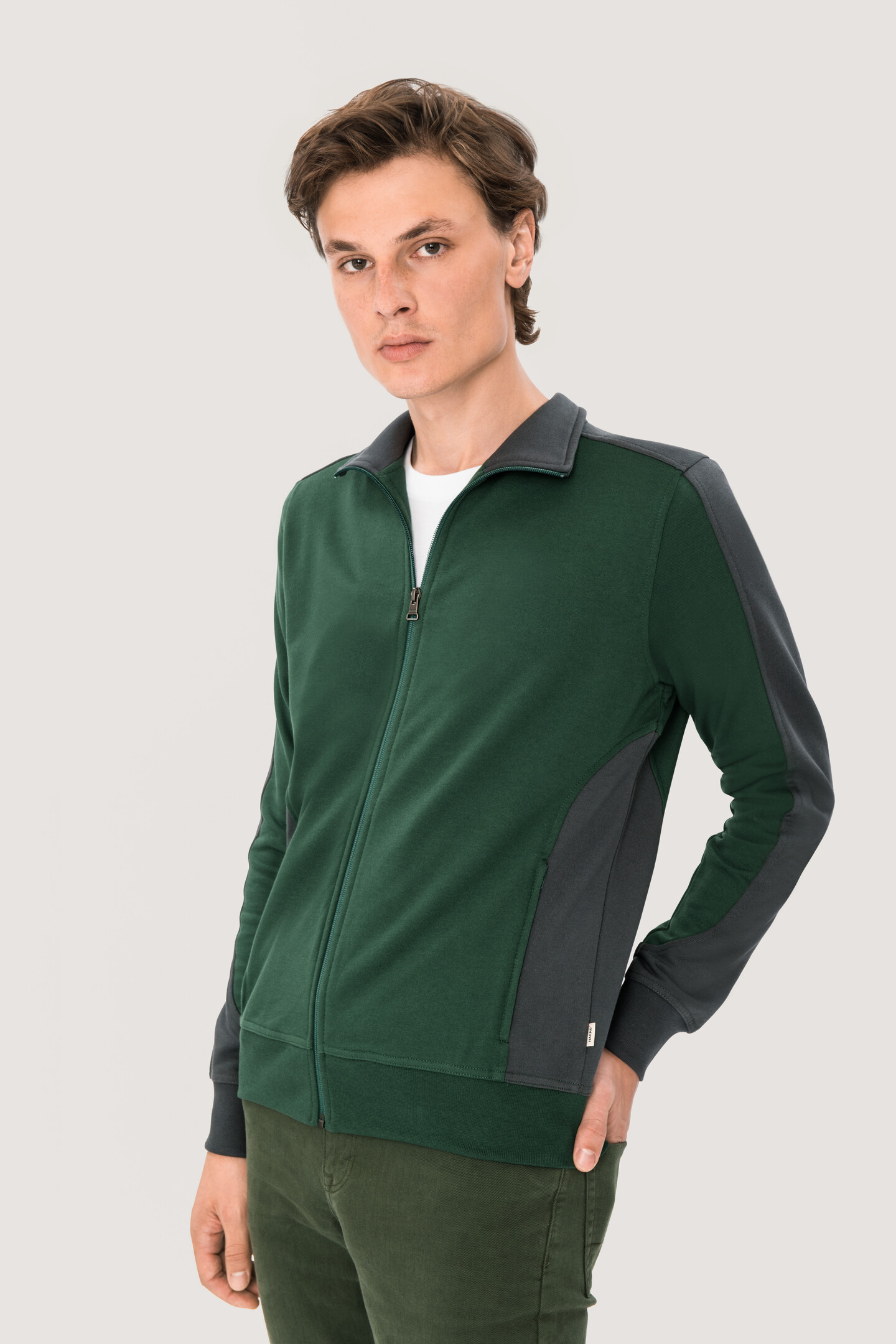 HAKRO Sweatjacke 477 Contrast Mikralinar® HAKRO Sweatjacke 477 Contrast Mikralinar®