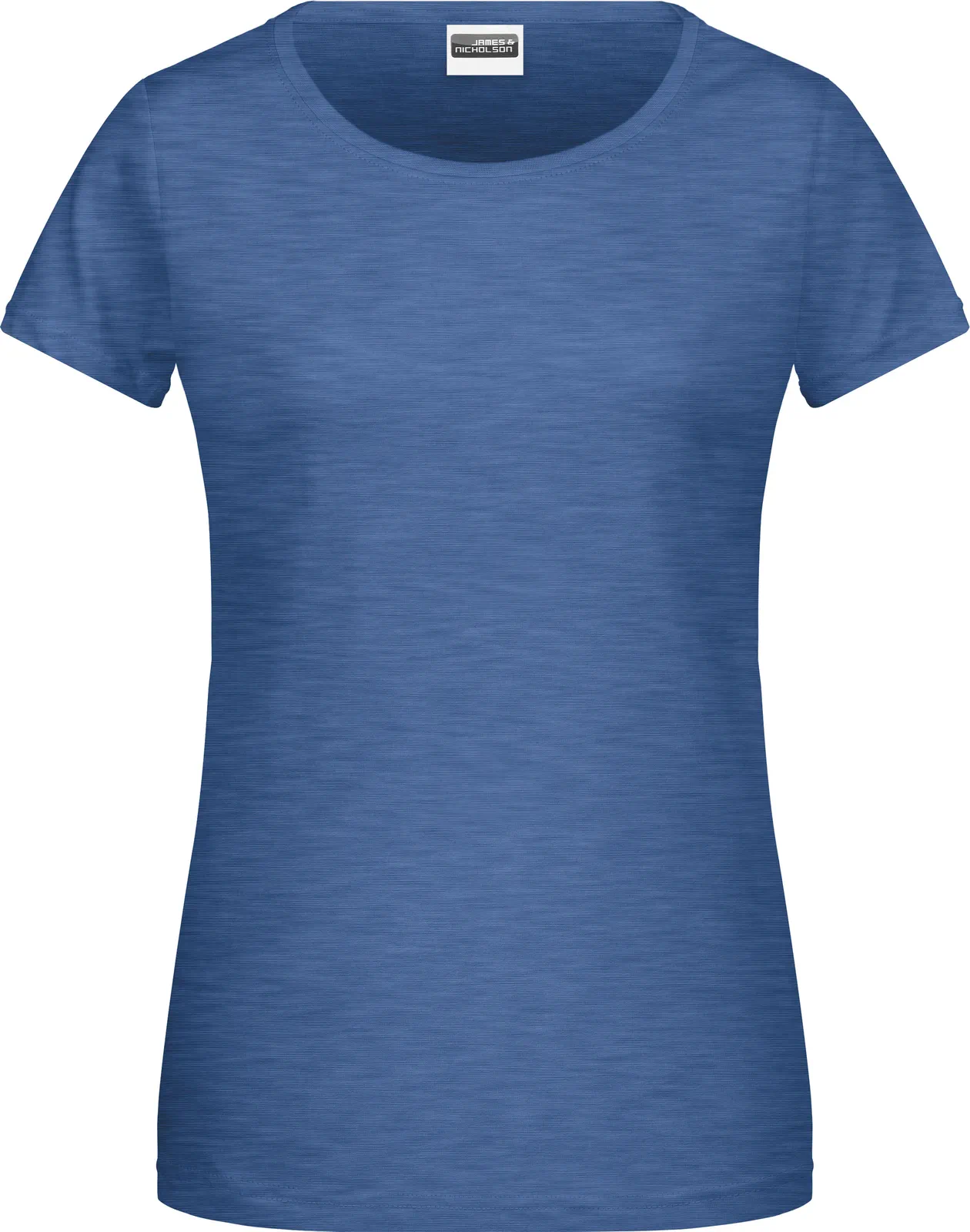 JN8007-ladies-basic-t-shirt-lightdenimmelange-front-3 James & Nicholson Ladies Basic-T