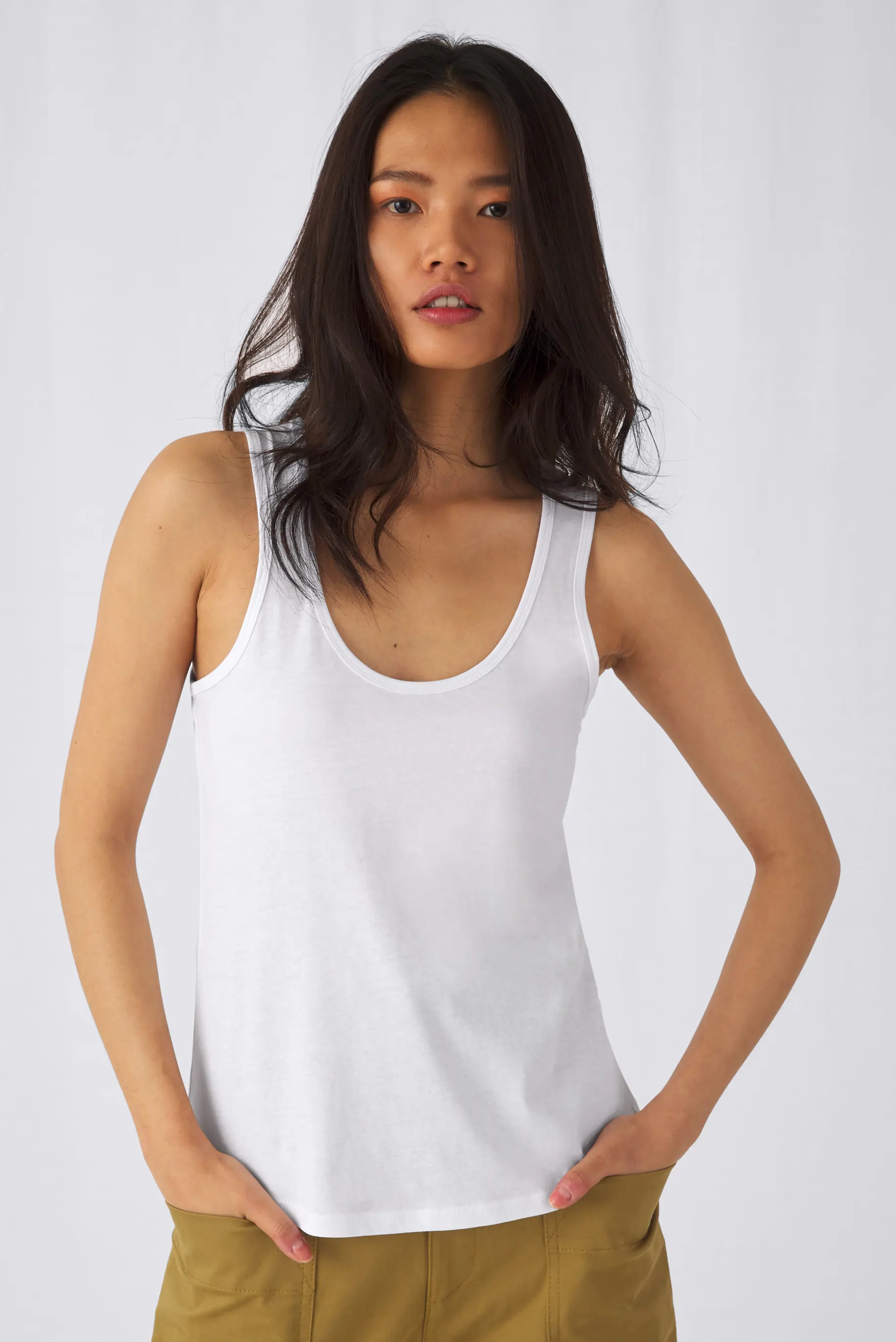 bc-tw073-inspire-tank-top-women-white-model-1 B&C Inspire Tank T Women