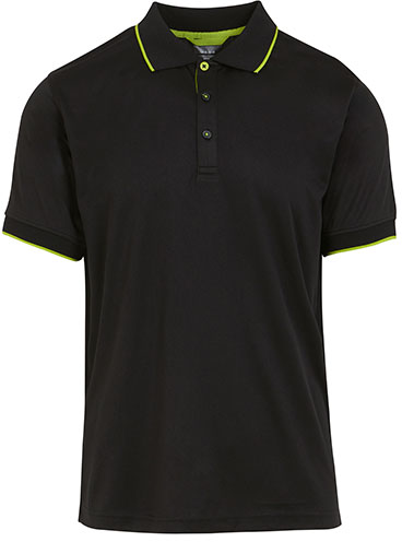 regatta-rg264-short-sleeve-polo-black-lime-front-2 Regatta Navigate Short Sleeve Polo