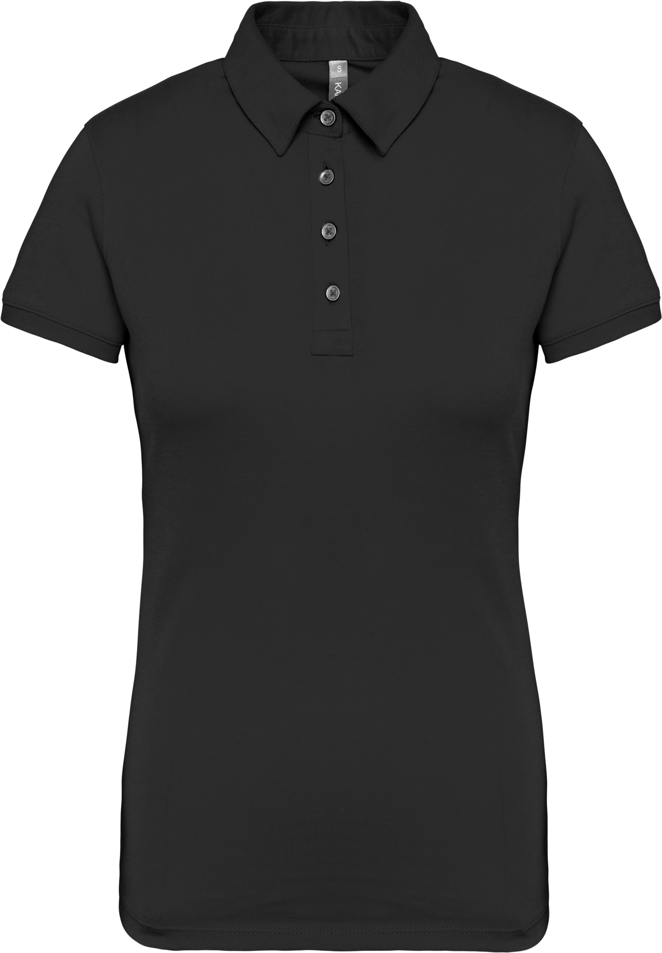 K263-damen-jersey-polo-black-front-3 Kariban Damen Jersey Polo