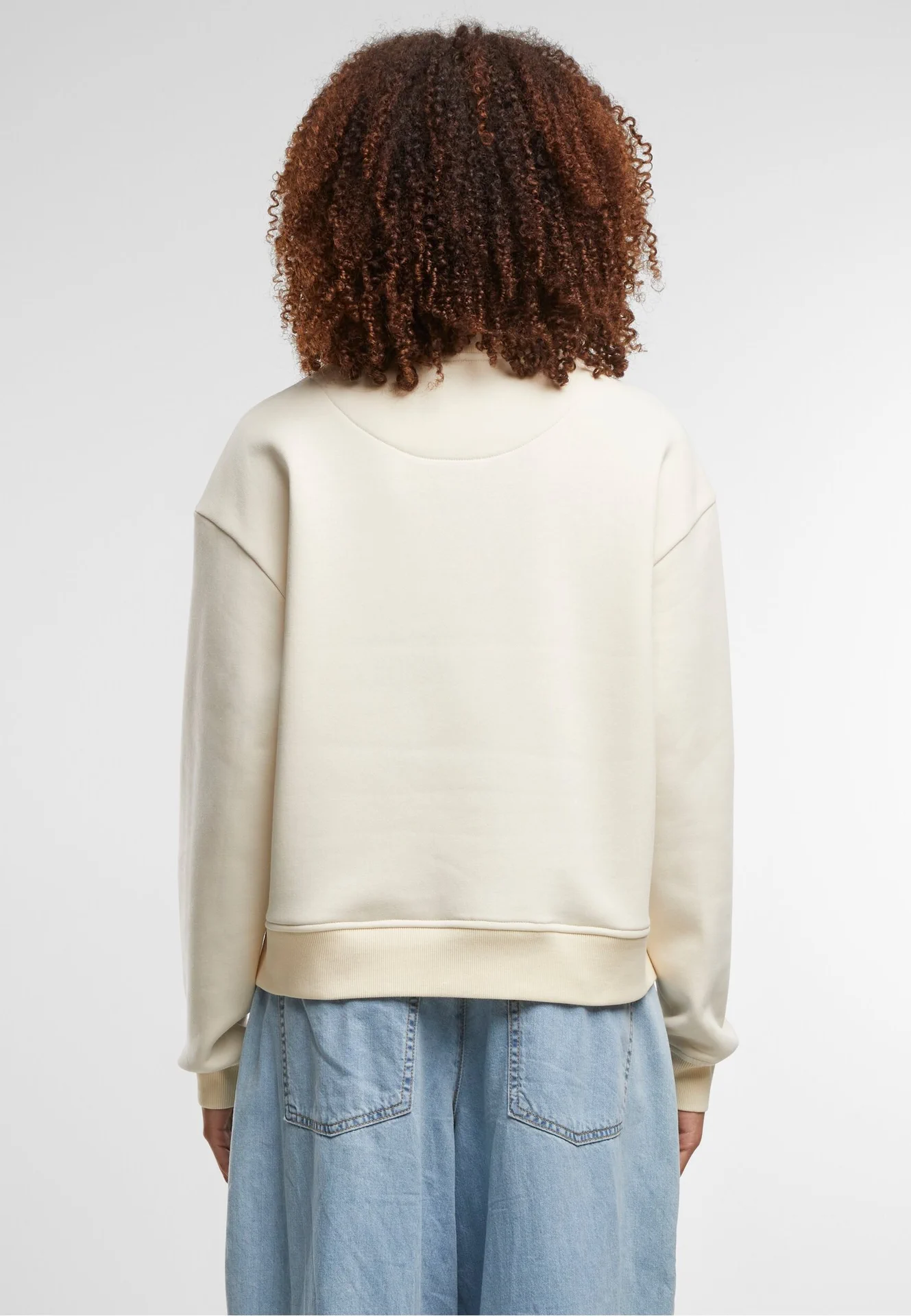 Build Your Brand Ladies Oversized Crewneck Sweatshirt