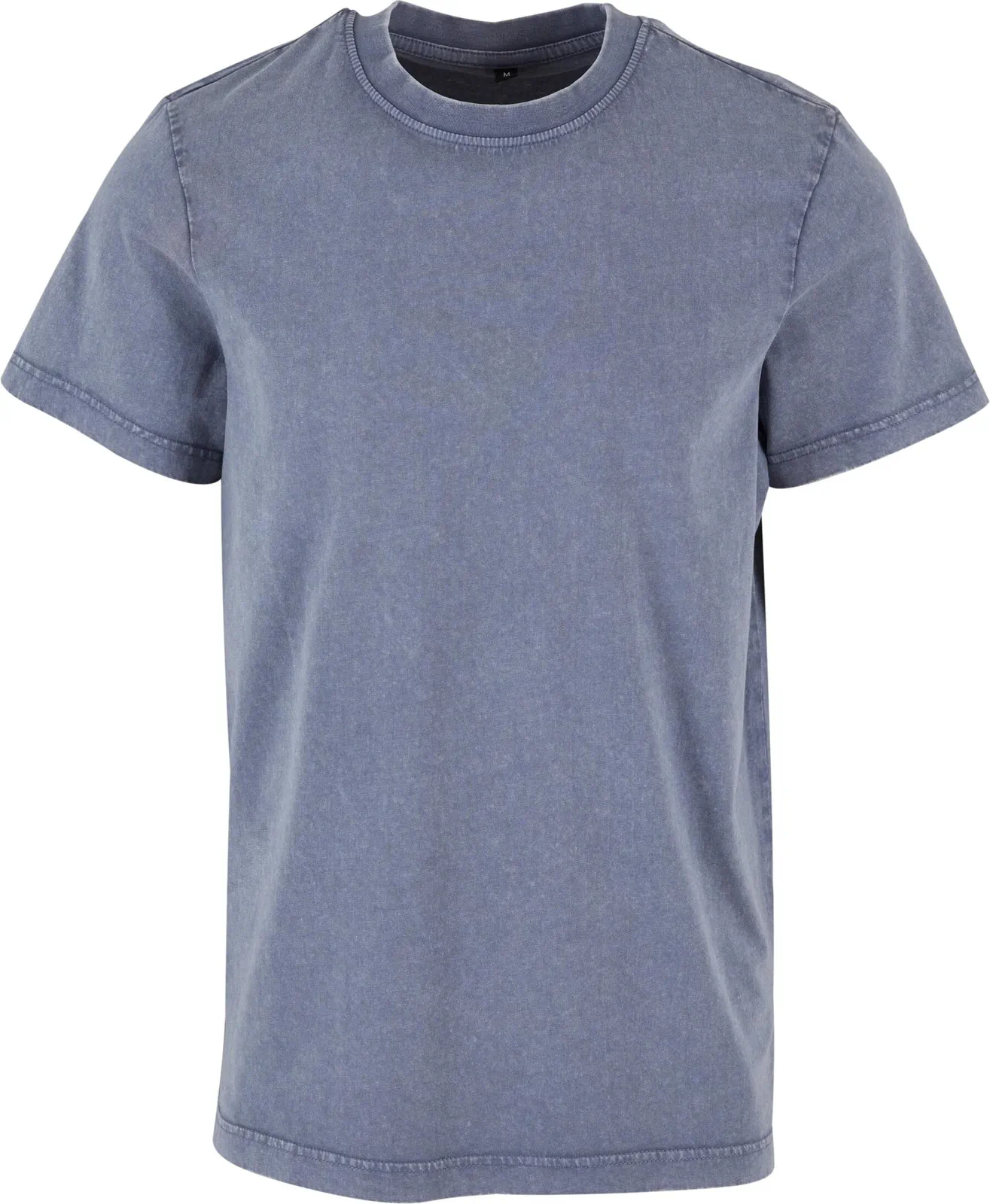 BYB-BY190-acid-washed-round-neck-t-shirt-vintageblue-front-4 Build Your Brand Acid Washed Round Neck Tee