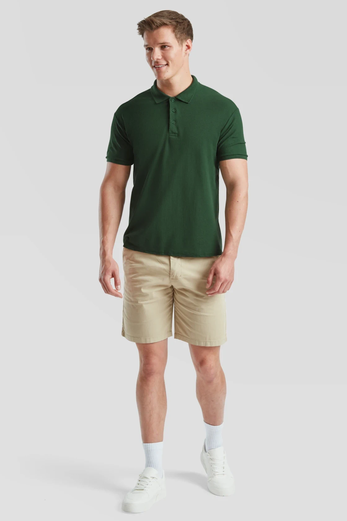 fruit-of-the-loom-63-402-0-poloshirt-65-35-bottlegreen-model-3 F.O.L. 65/35 Piqué Polo