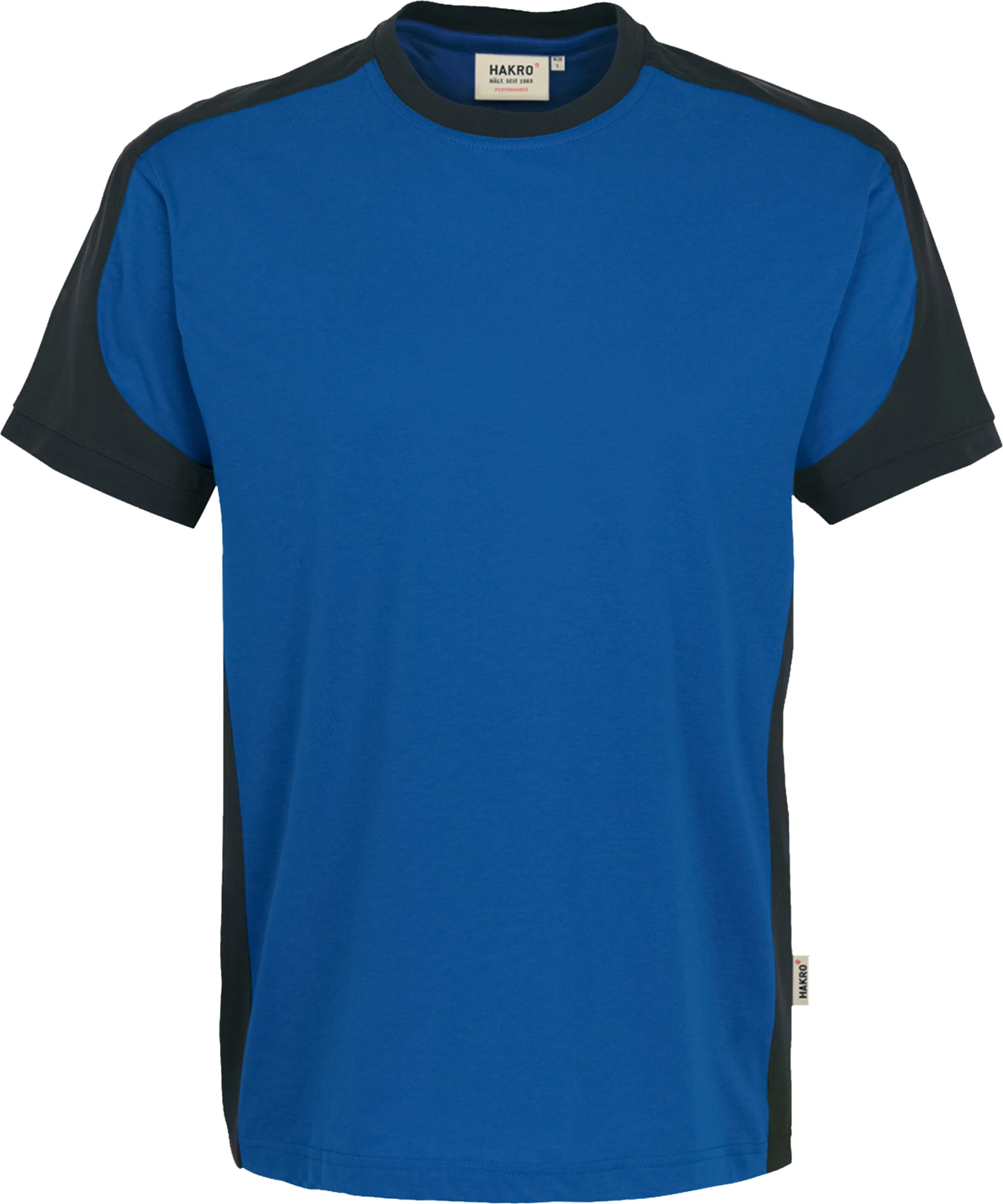 hakro-290-t-shirt-contrast-mikralinar-royalblau-anthrazit-front-1 HAKRO T-Shirt-Contrast 290 Mikralinar®