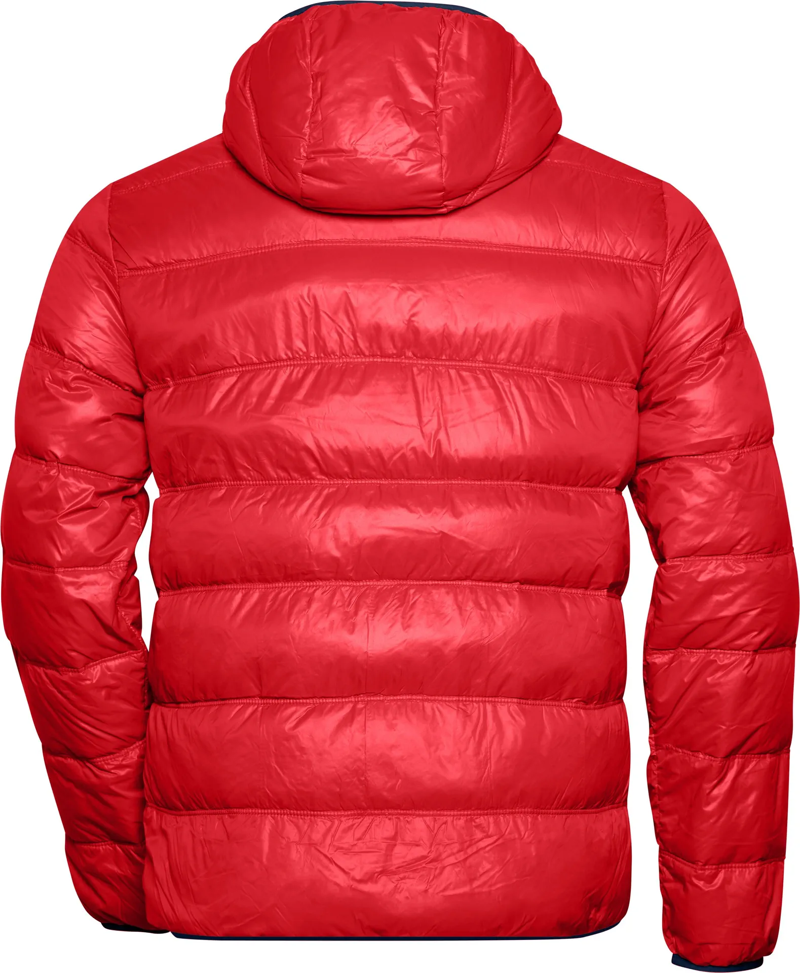 jn1060-mens-down-jacket-red-navy-back-5 James & Nicholson Men's Down Jacket