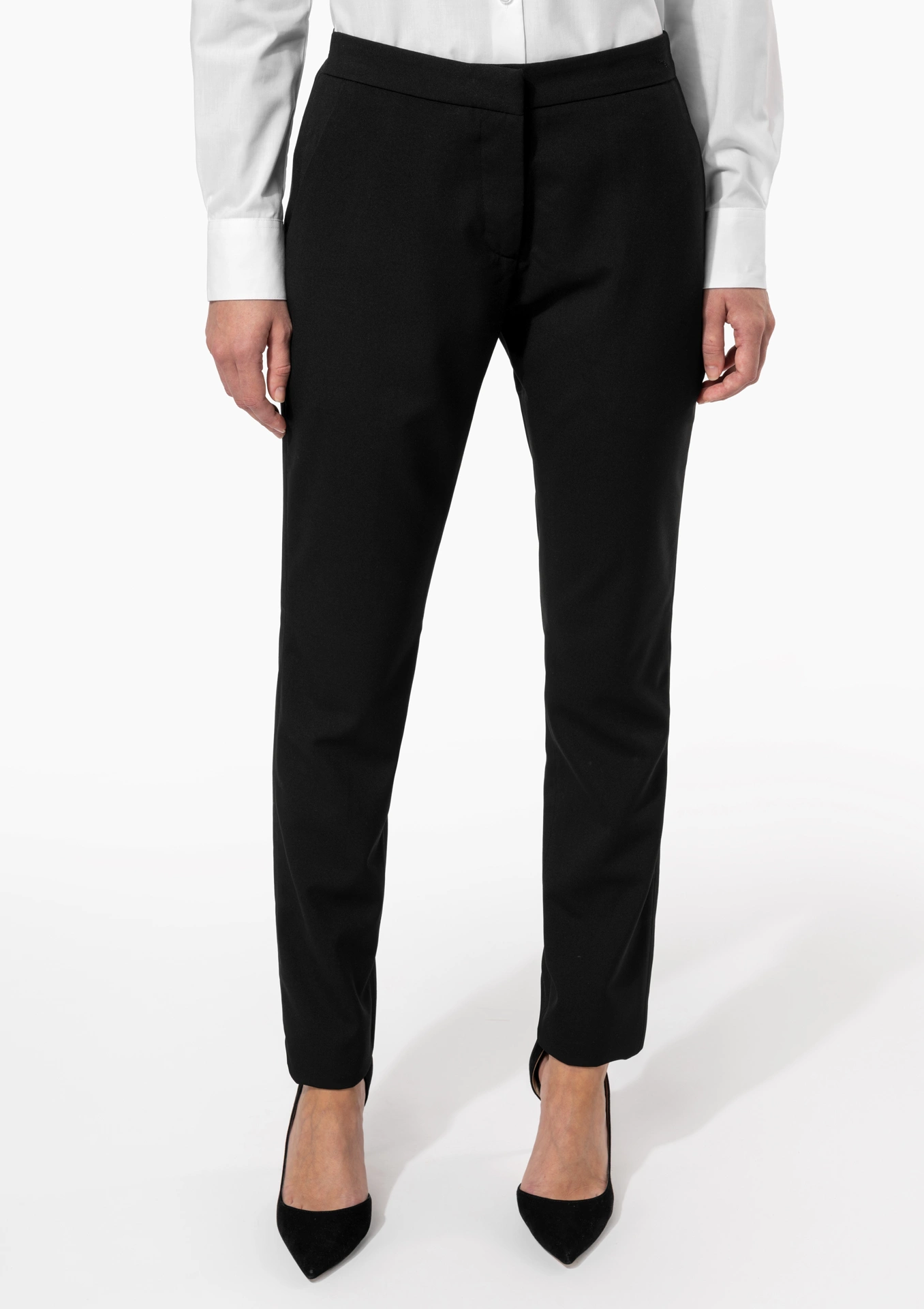 kariban-K731-damen-anzughose-black-model-0 Kariban Damen Anzughose