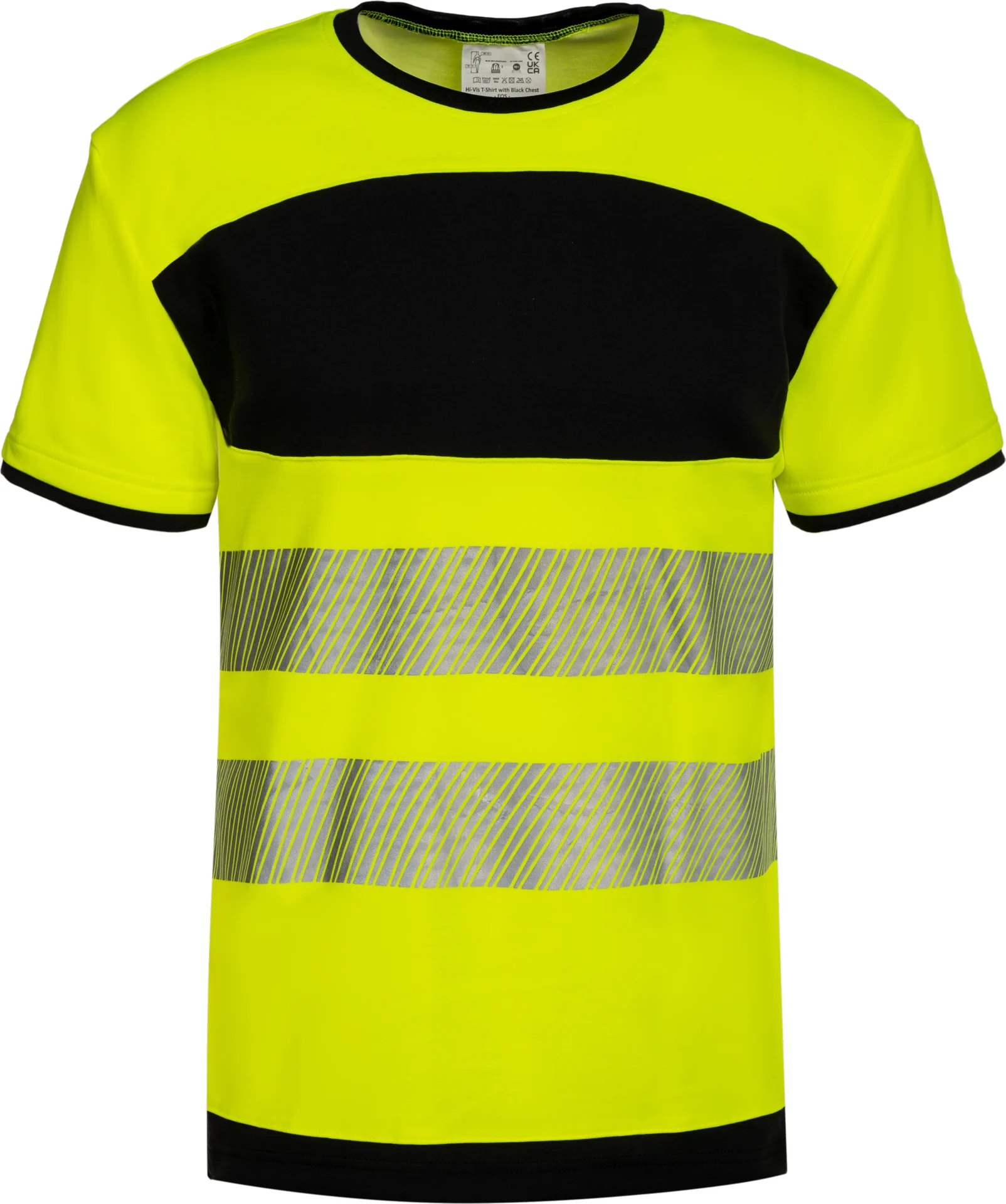 korntex-eost-eos-hi-vis-workwear-t-shirt-with-printing-area-signalyellow-black-front-3 Korntex EOS Hi-Vis Workwear T-Shirt With Printing Area