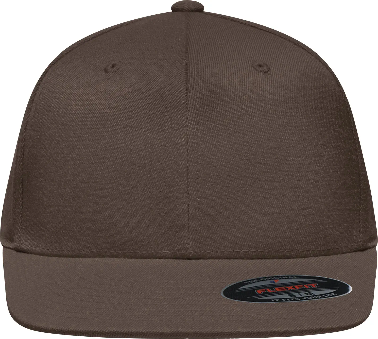 daiber-mb6184-flexfit-flat-peak-cap-darkbrown-front-3 daiber 6-Panel Flexfit® Flat Peak Cap