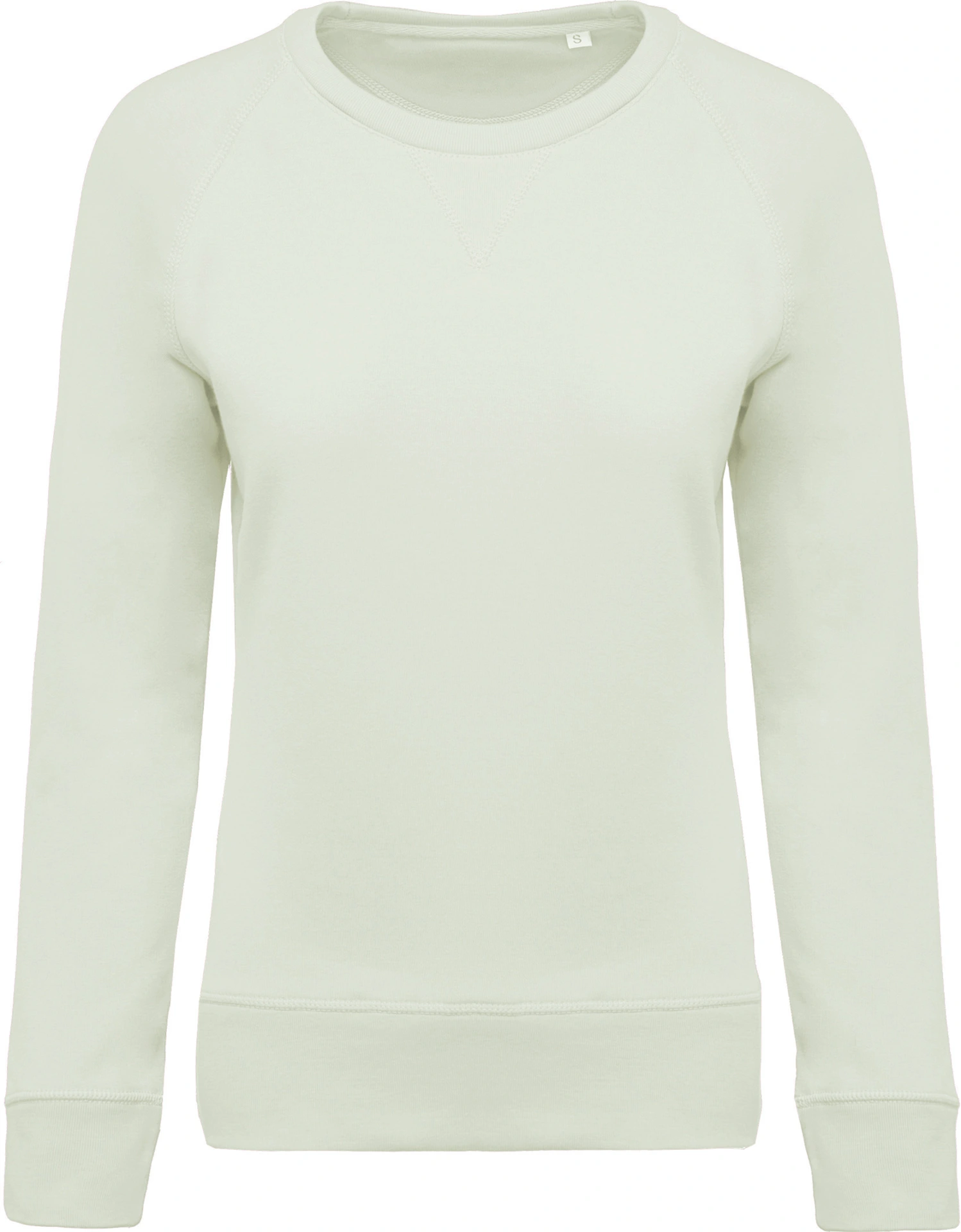 K481-damen-bio-raglan-sweater-sage-front-3 Kariban Damen Bio Raglan Sweater